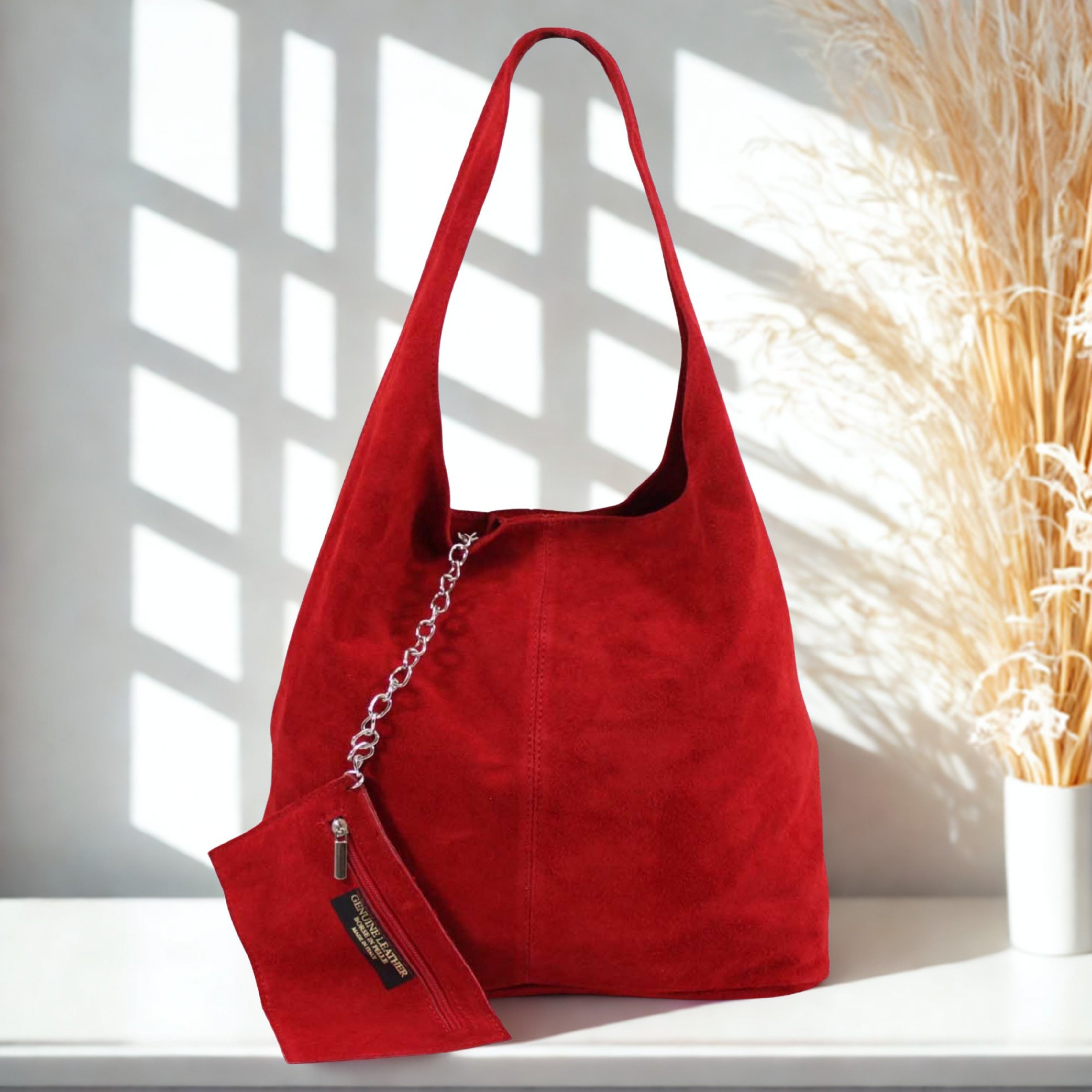 Italian Suede Shoulder Bag