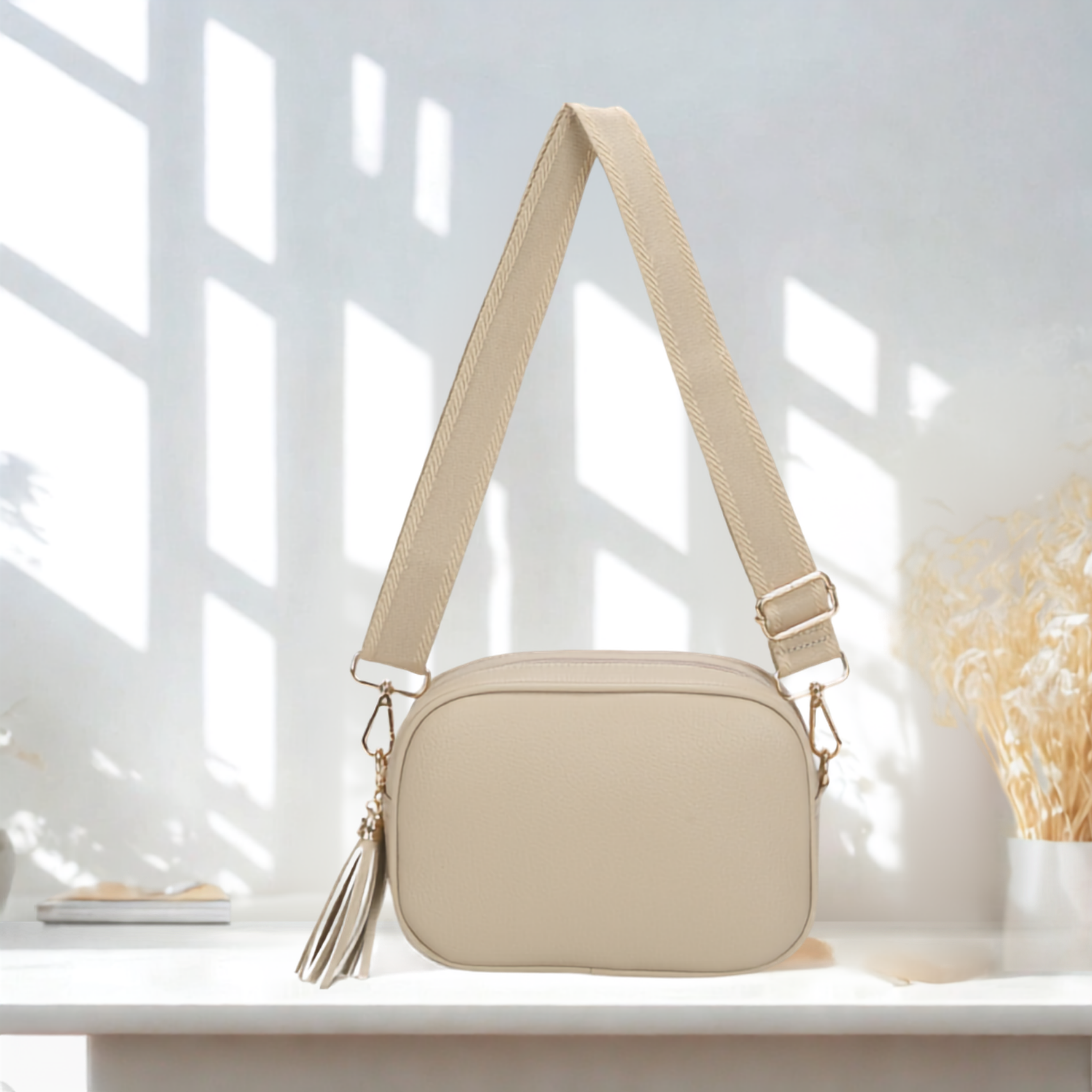 Women’s Small Crossbody Camera Bag with Colourful Strap,