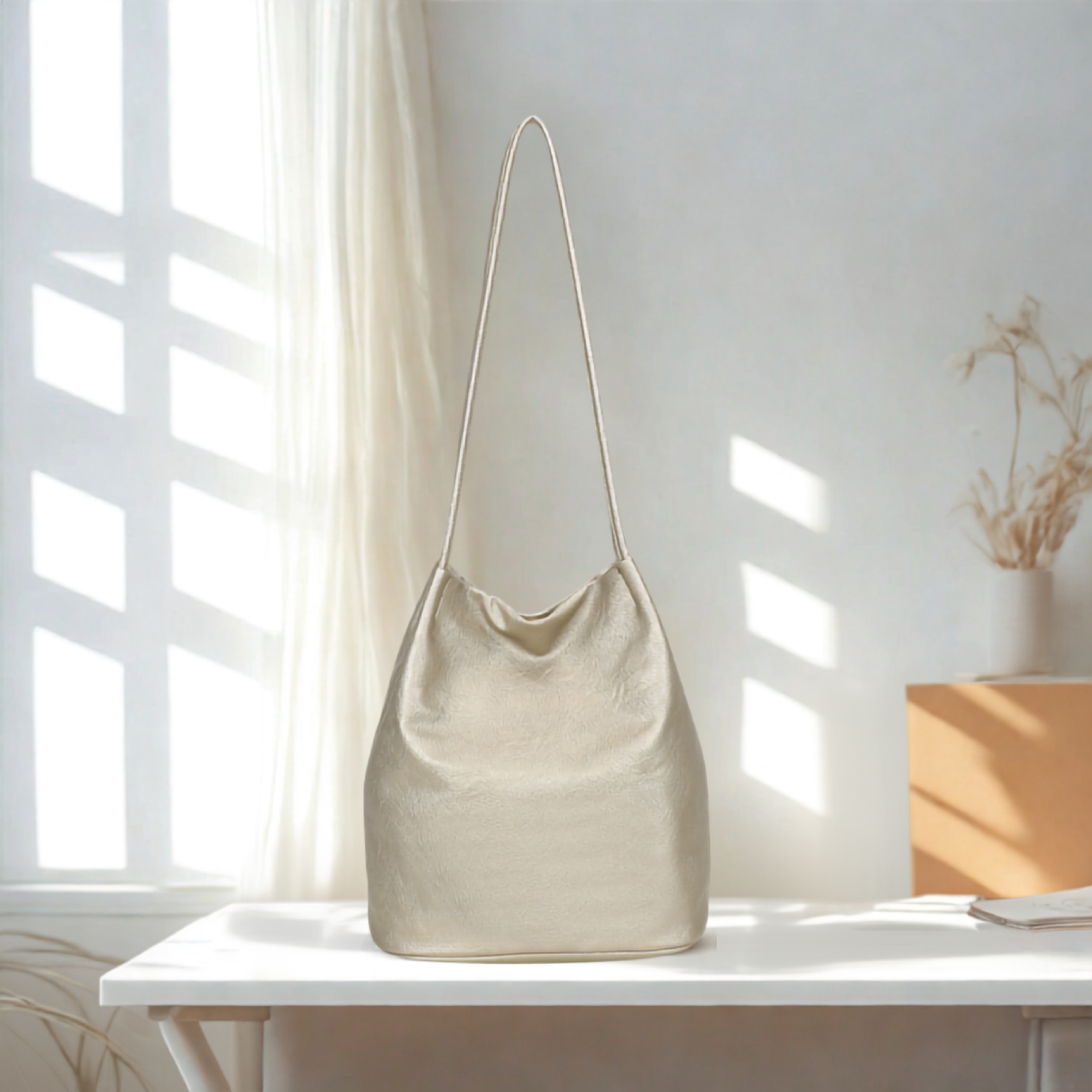 Large Women’s Hobo Shoulder Bag Plain Tote Handbag Zip Pockets 16 Colours