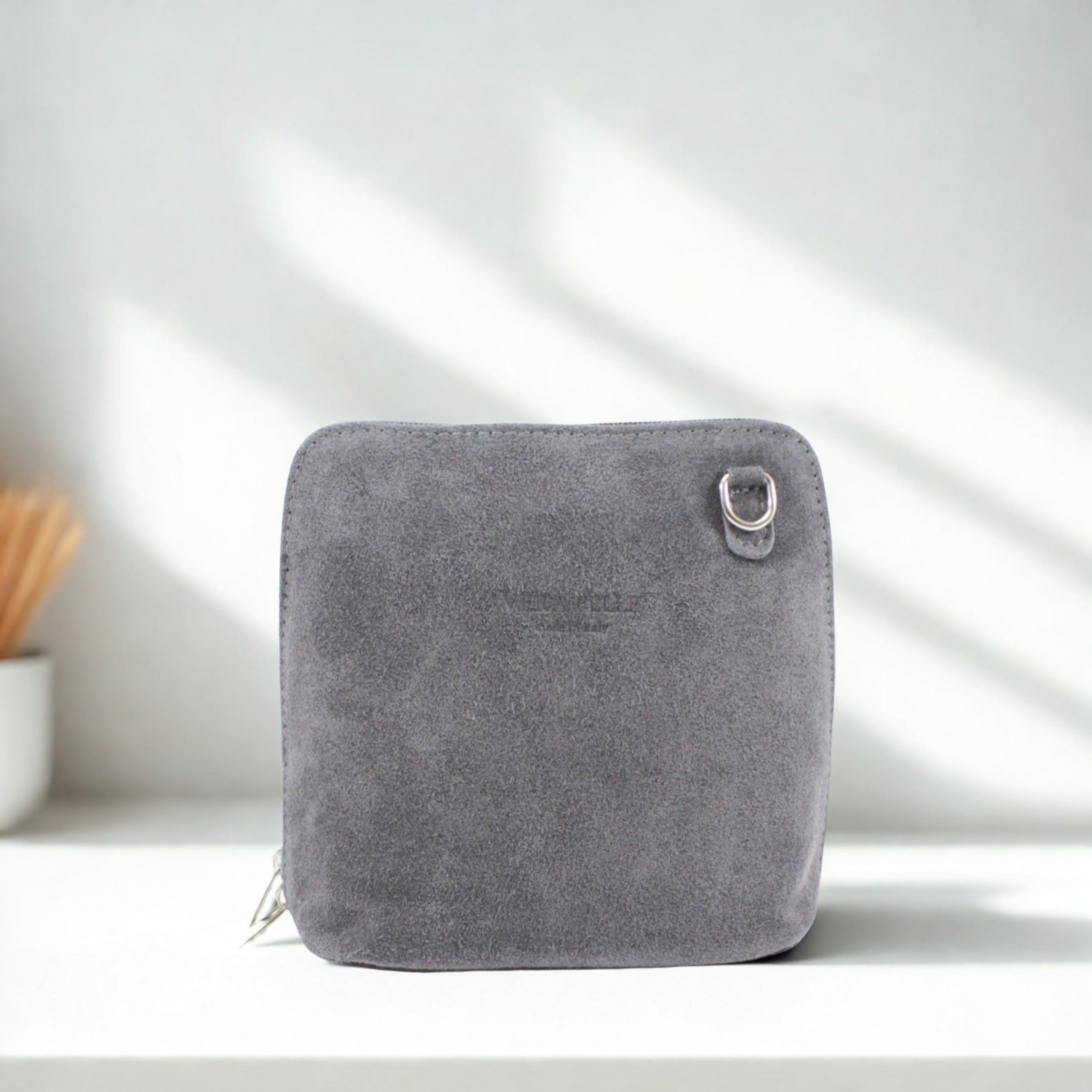 Suede Leather Small Square Bag