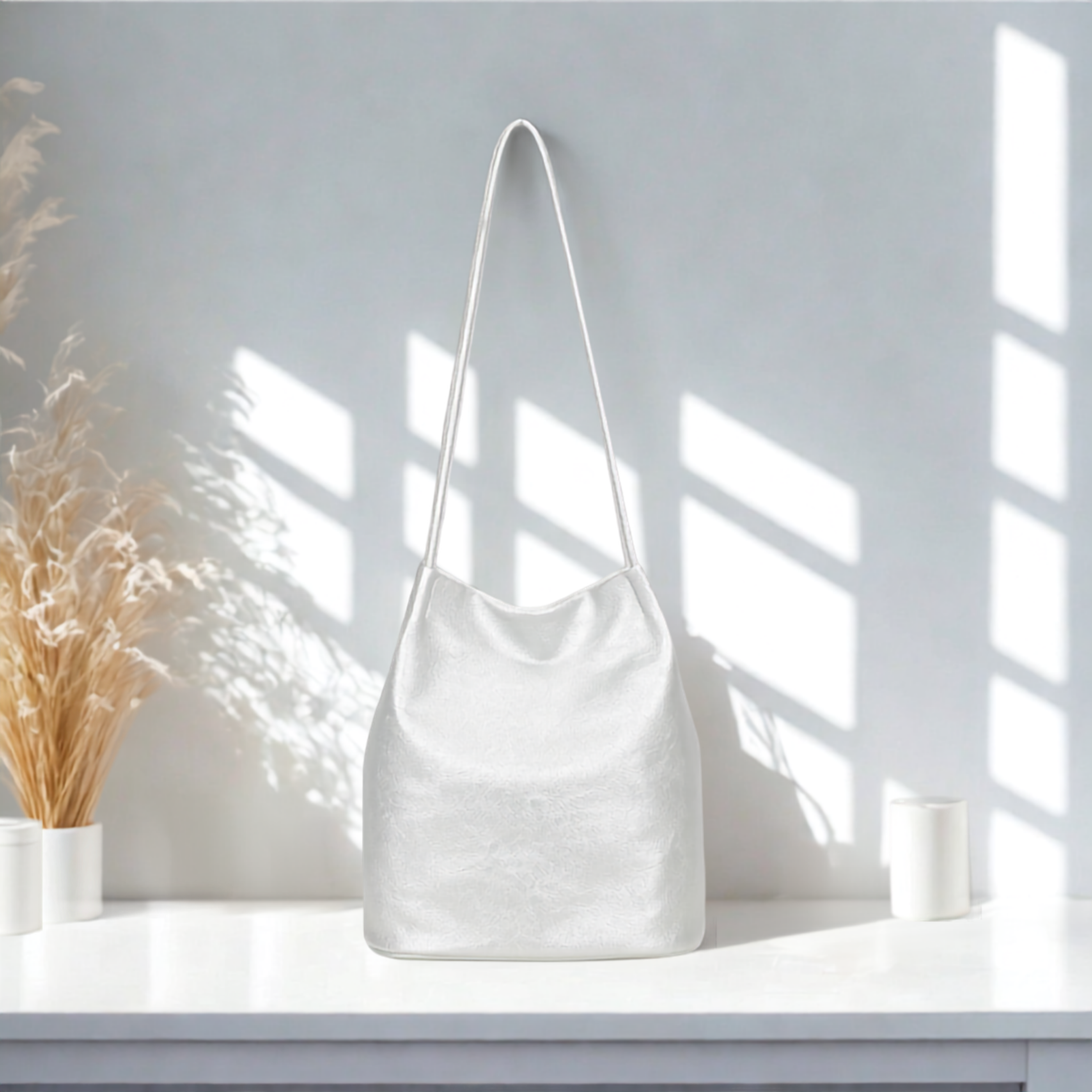 Large Women’s Hobo Shoulder Bag Plain Tote Handbag Zip Pockets 16 Colours