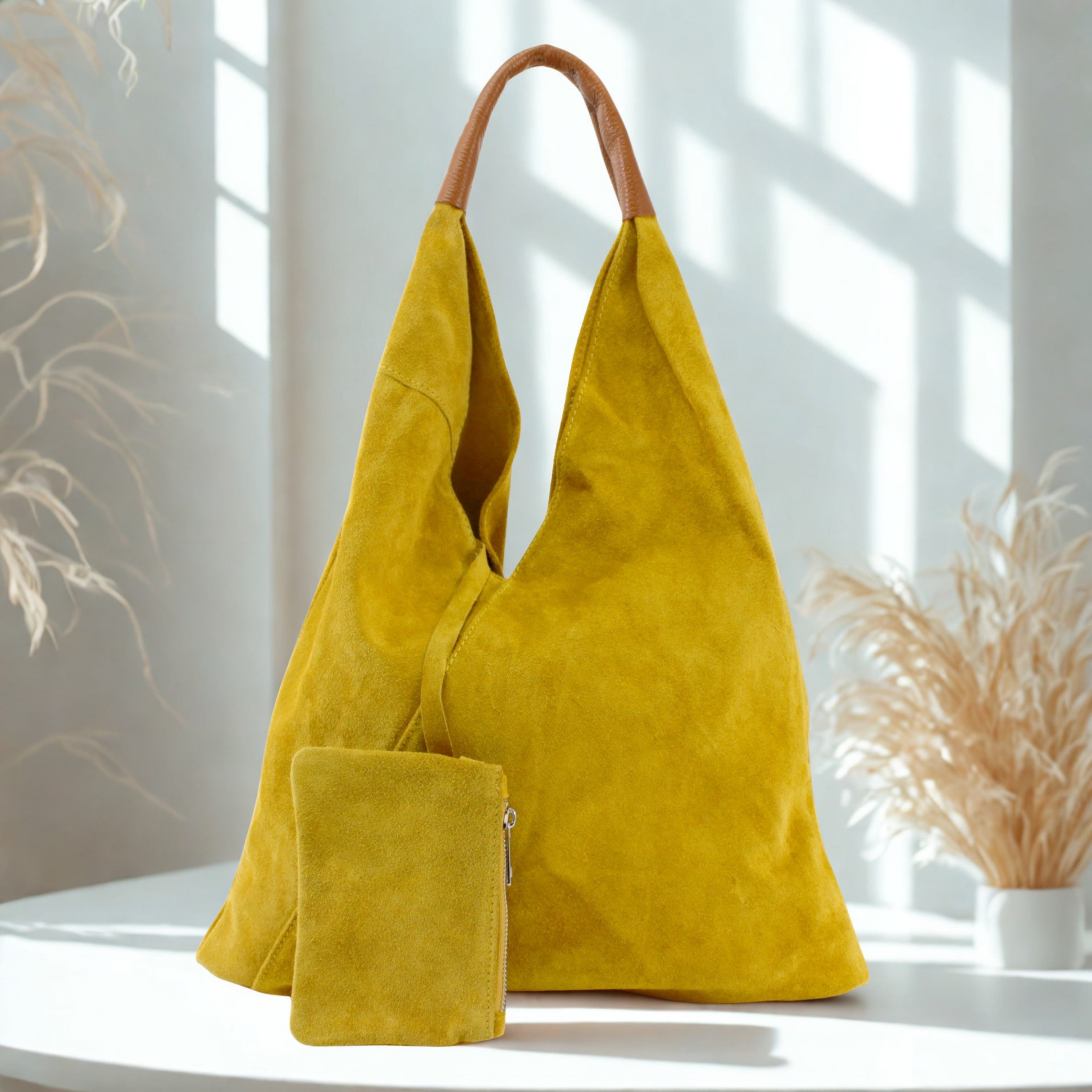Italian Suede Shoulder Bag