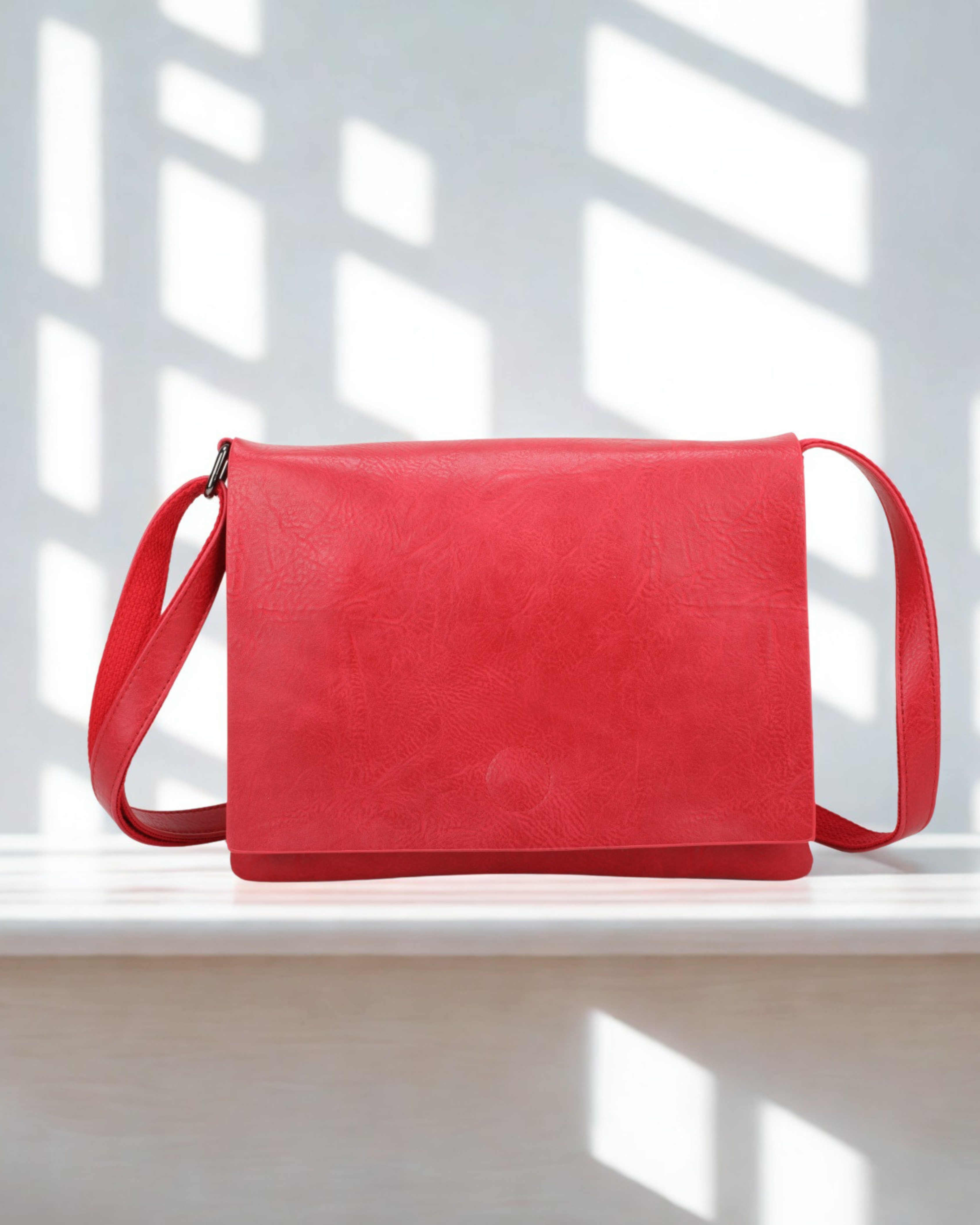 Ladies Synthetic Crossbody Bag Flap Shoulder Handbag Zip Pockets 9 Colours