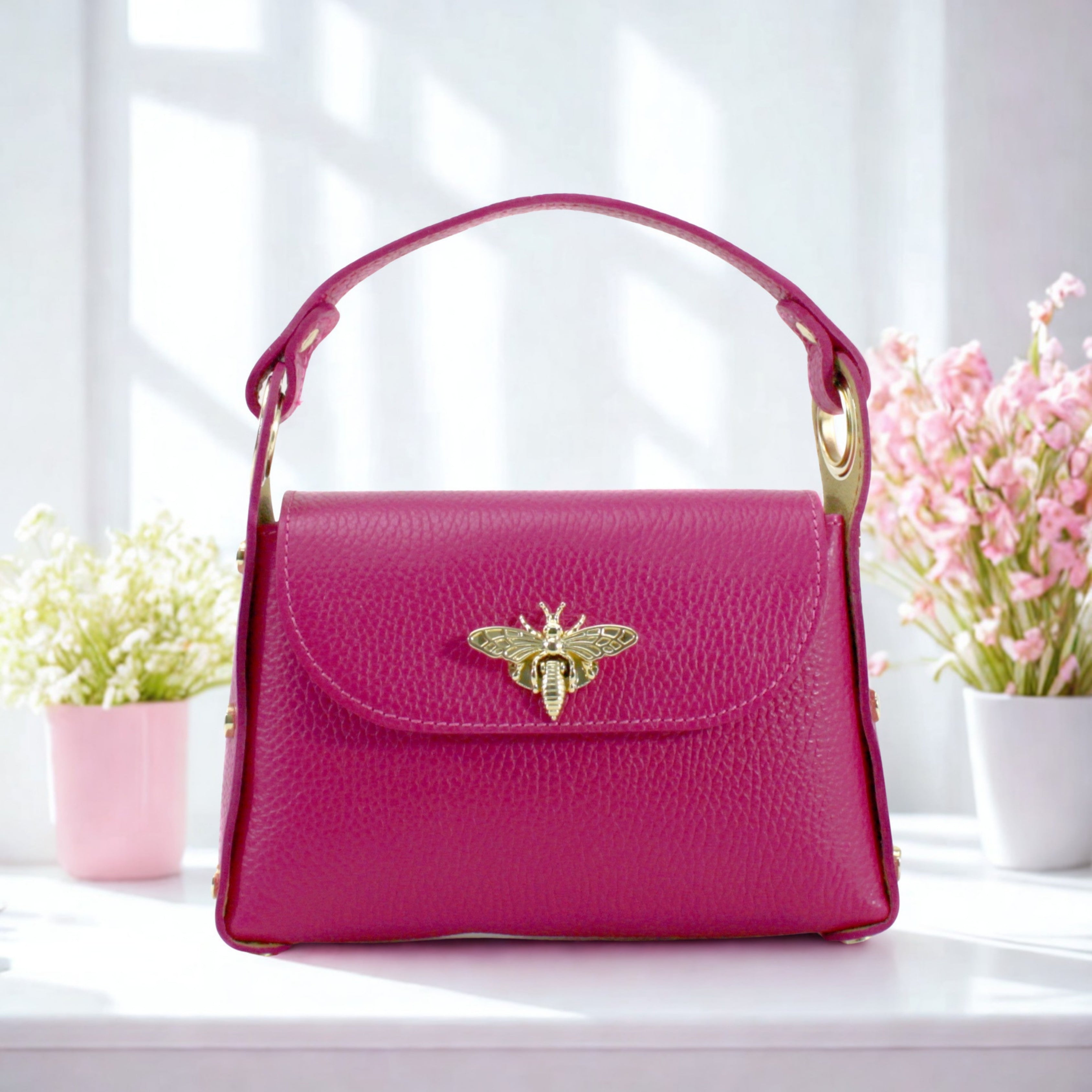 Leather Mini Bee Bag