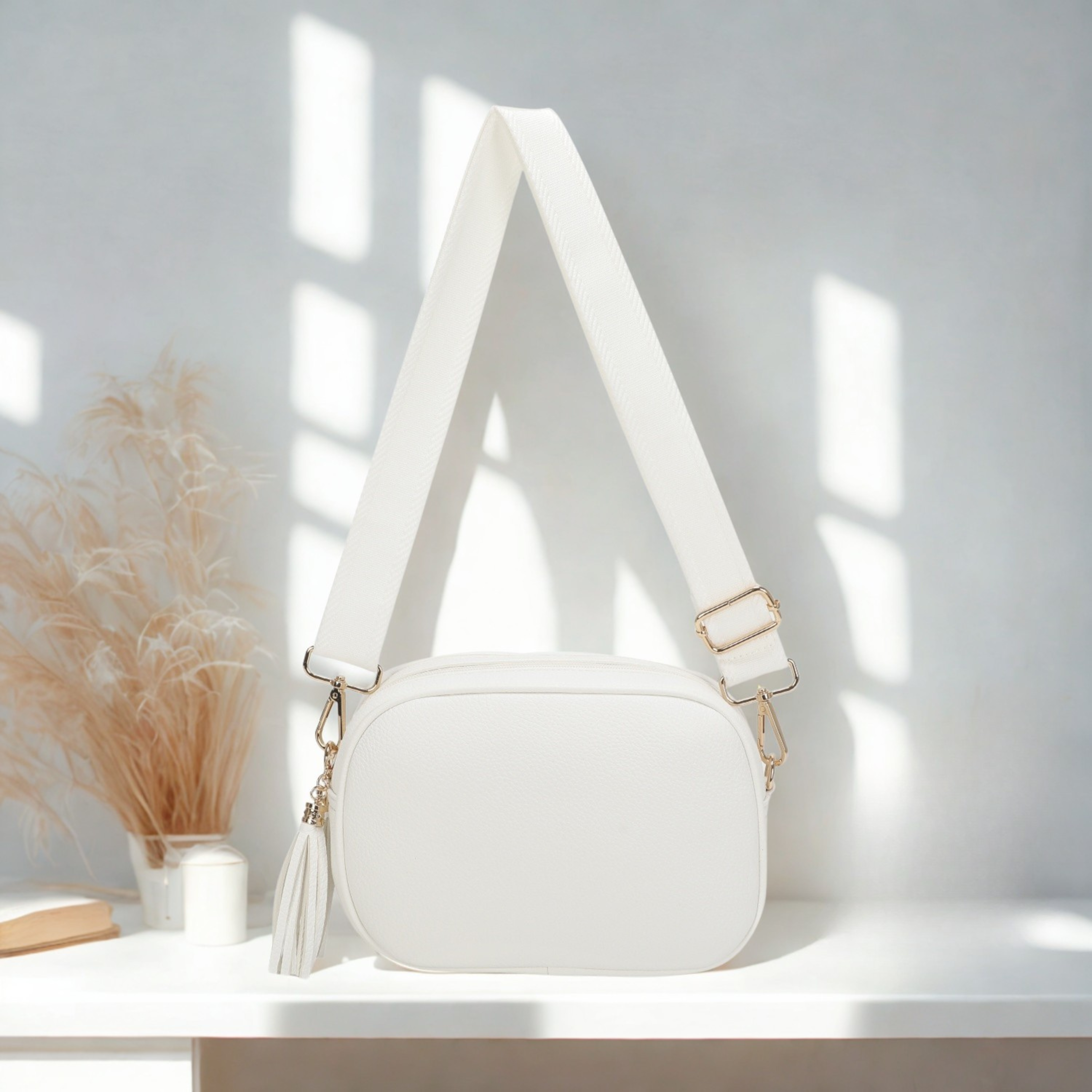 Women’s Small Crossbody Camera Bag with Colourful Strap,