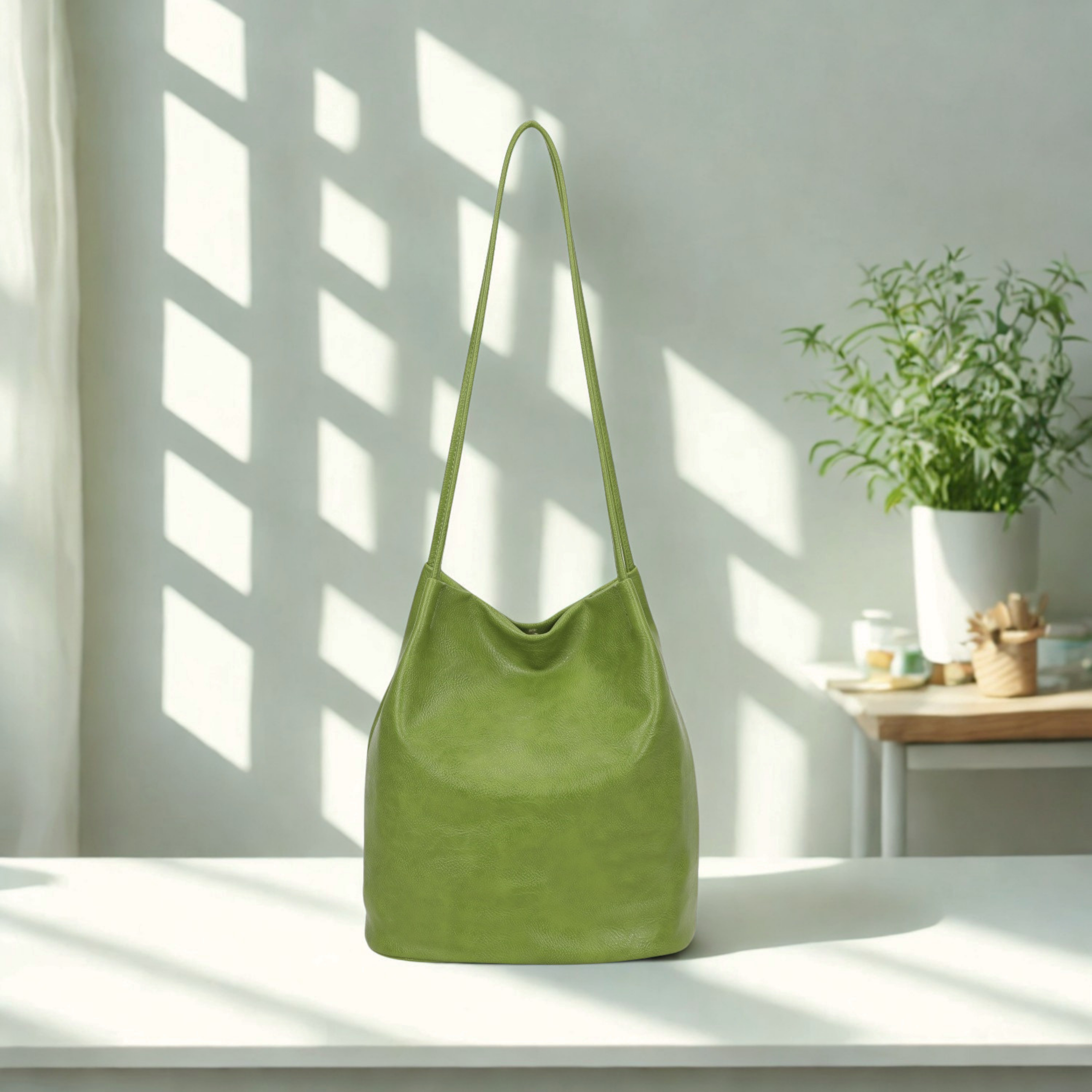 Large Women’s Hobo Shoulder Bag Plain Tote Handbag Zip Pockets 16 Colours