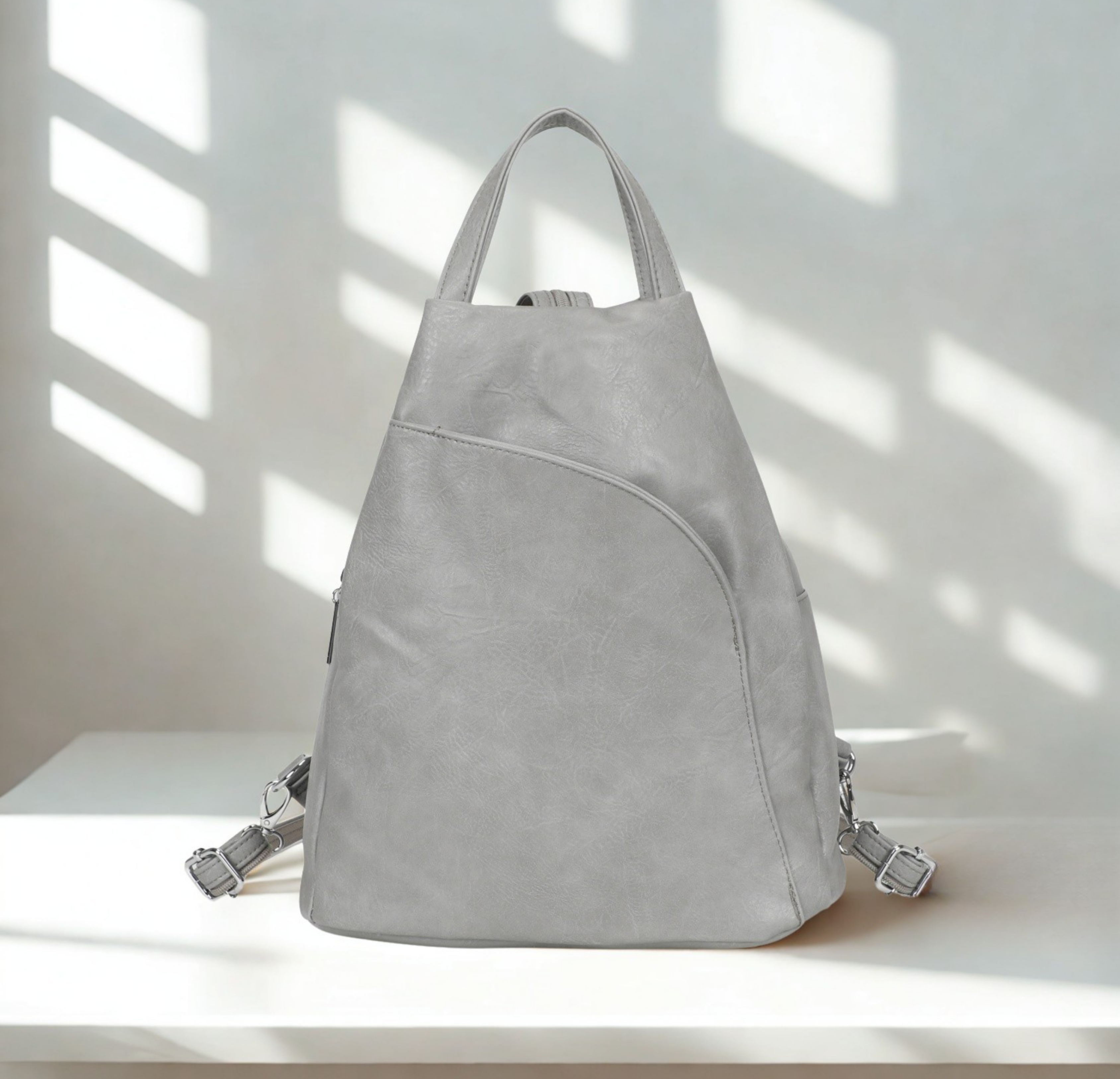 Large Synthetic Leather Backpack Women | Travel Work Laptop Backpack