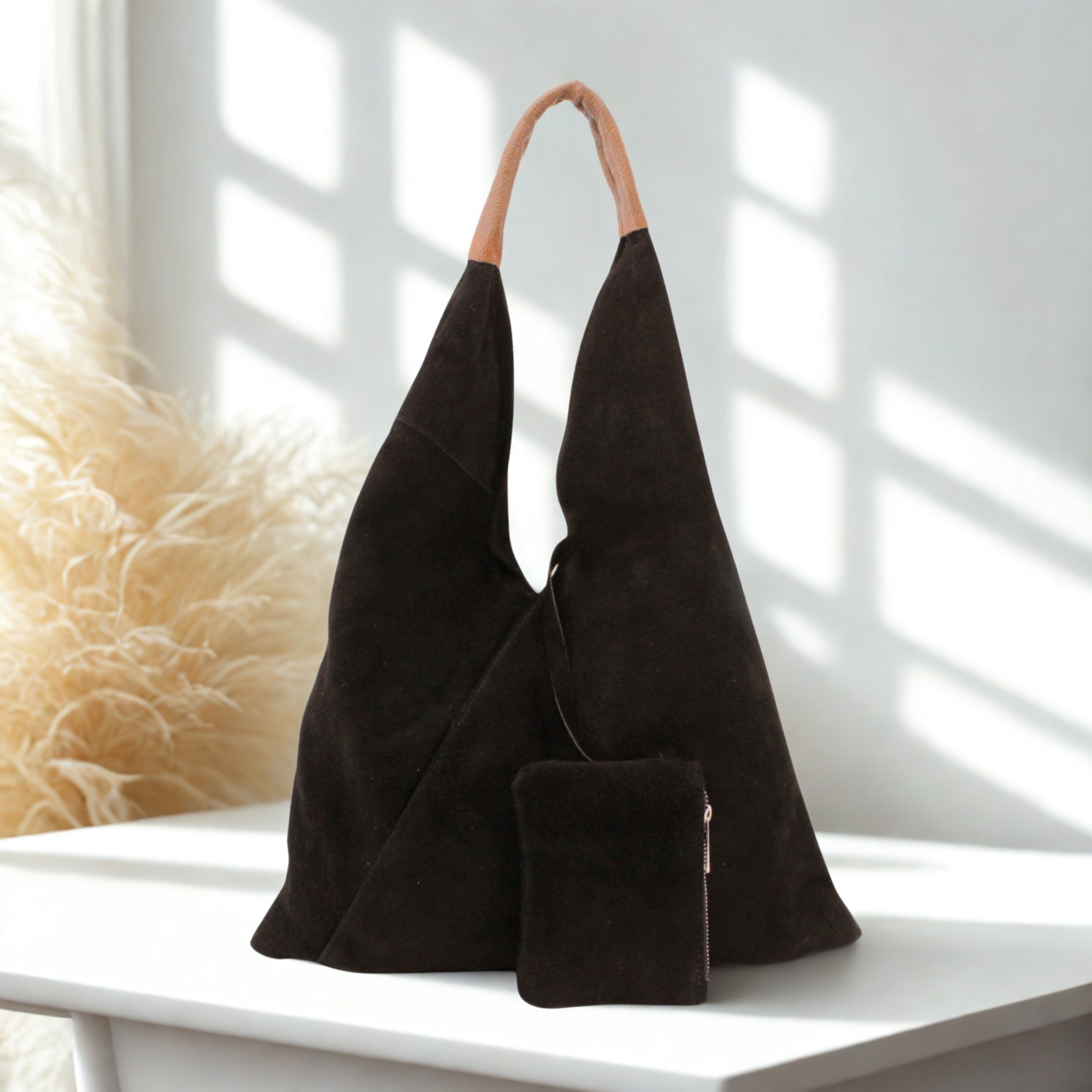 Italian Suede Shoulder Bag