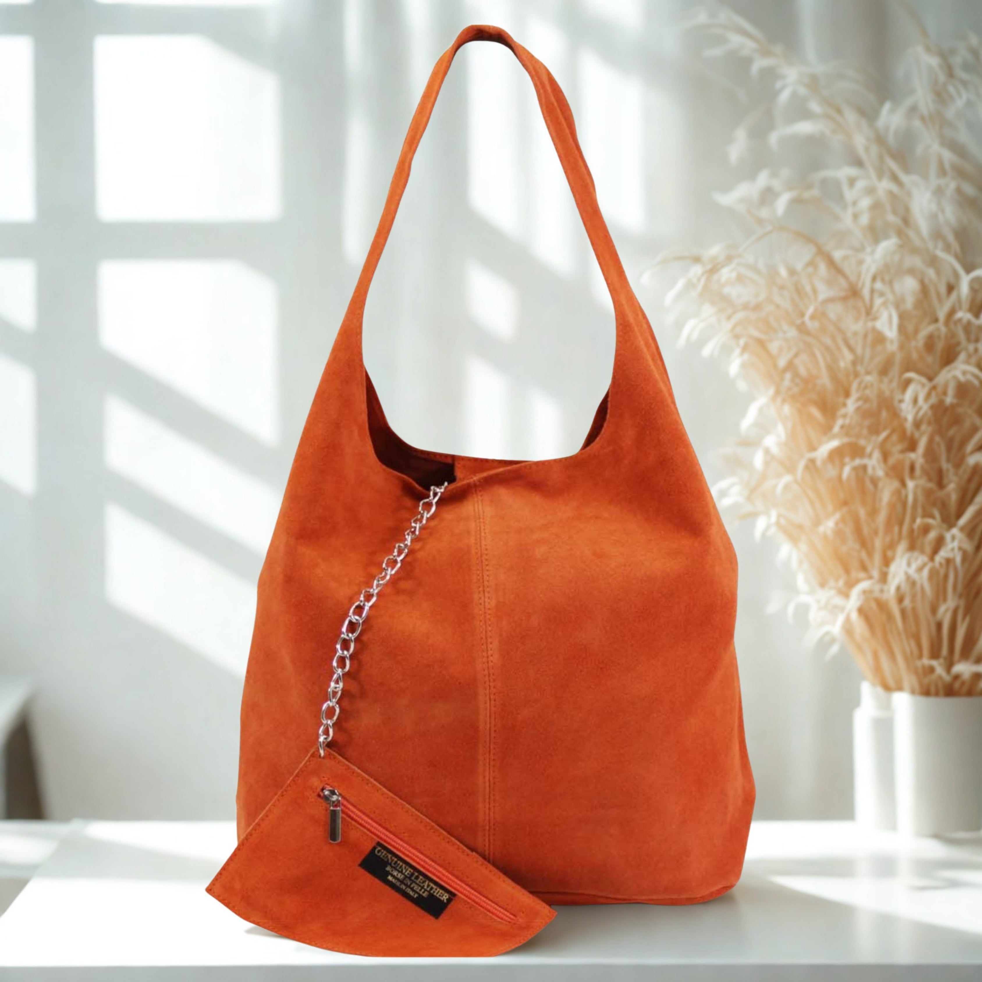 Italian Suede Shoulder Bag