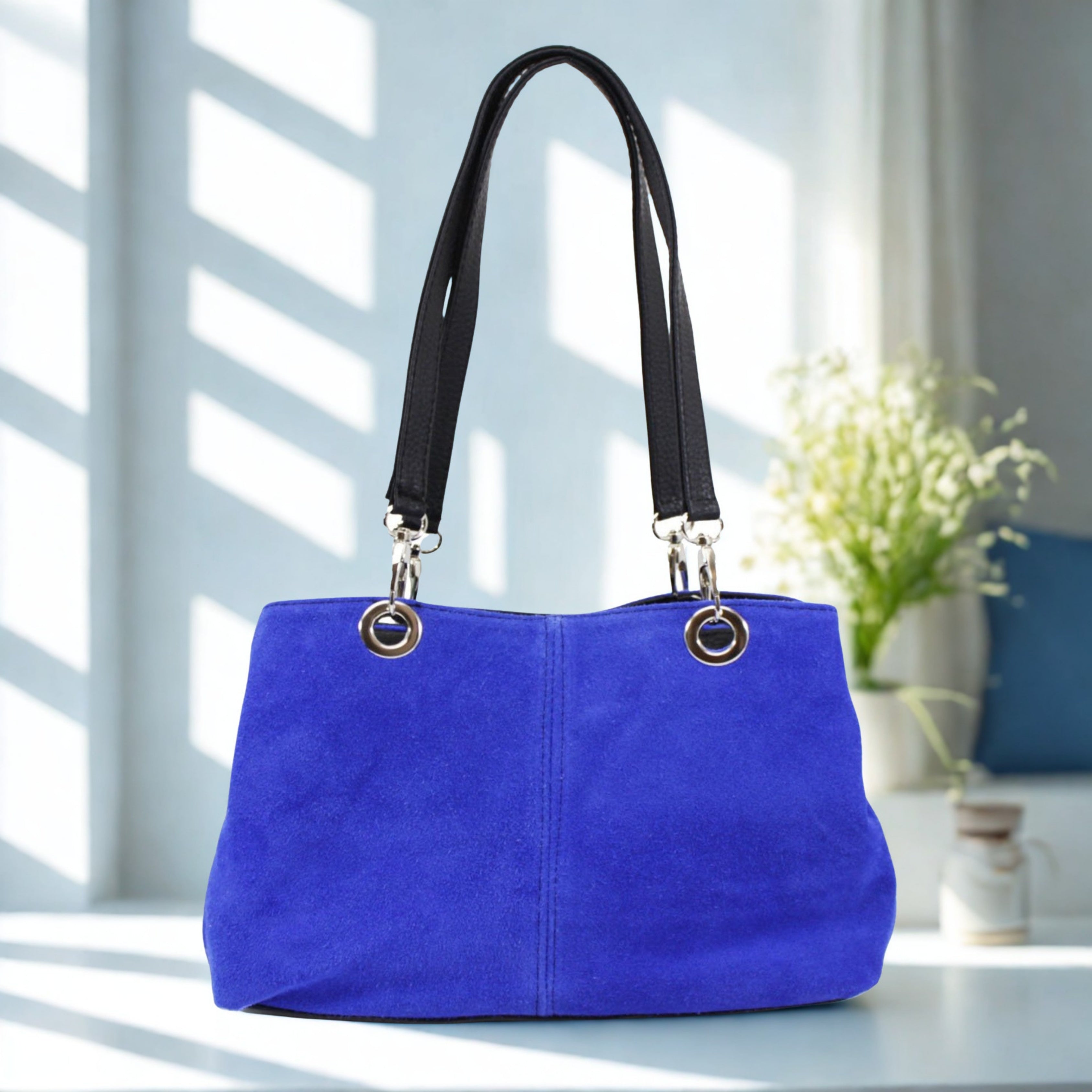 Italian Leahter Suede Shoulder Bag