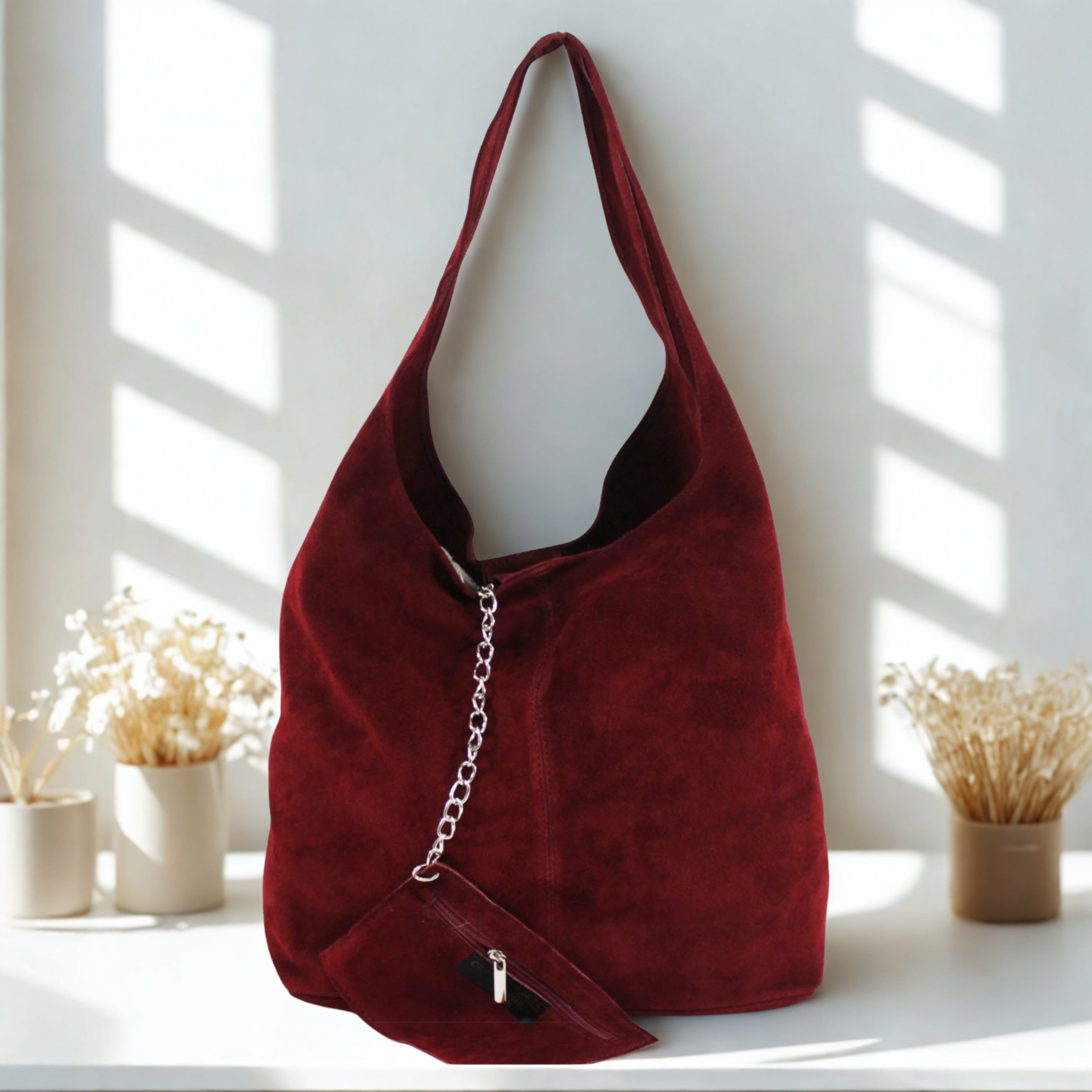 Italian Suede Shoulder Bag