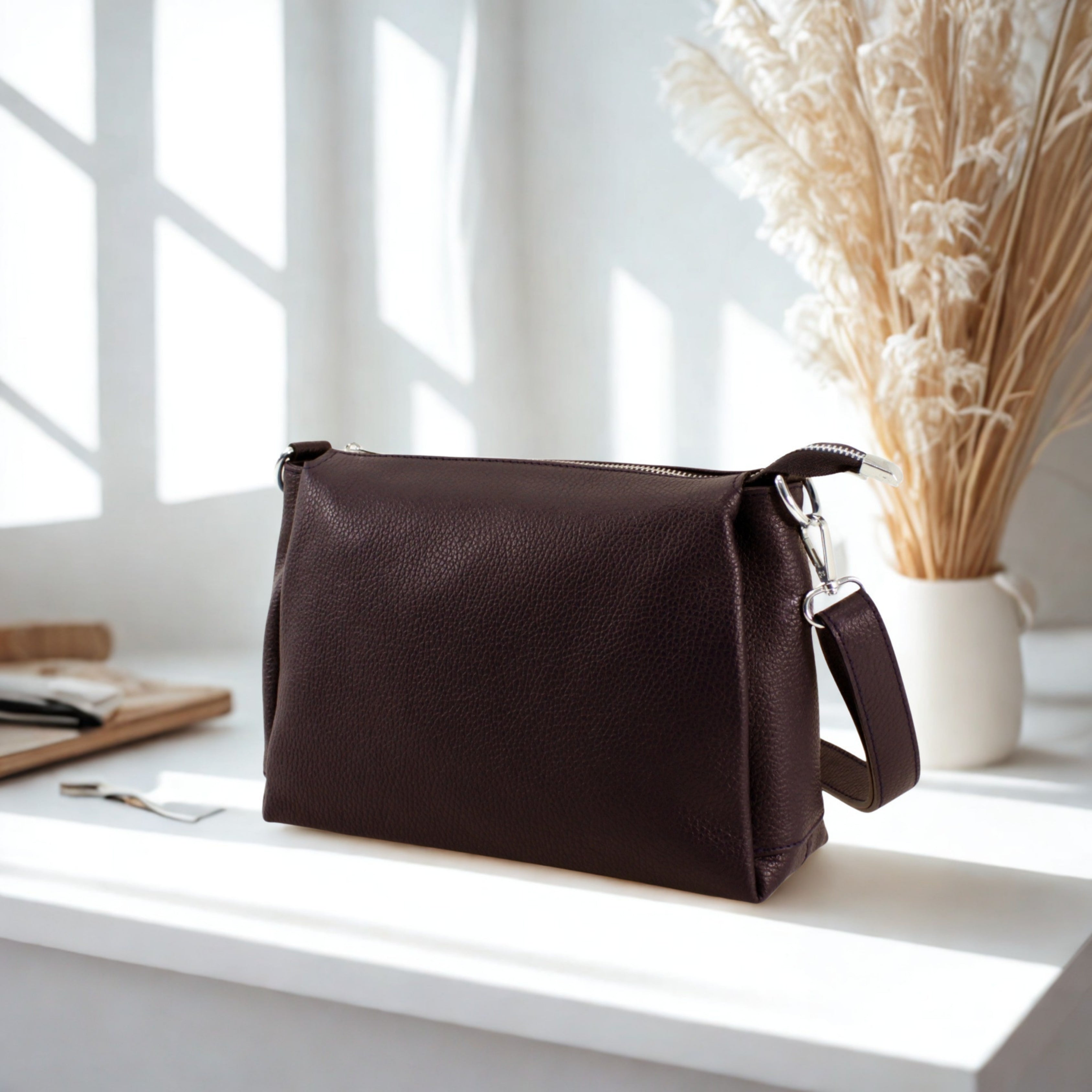 Italian Multi compartments Leather Bag