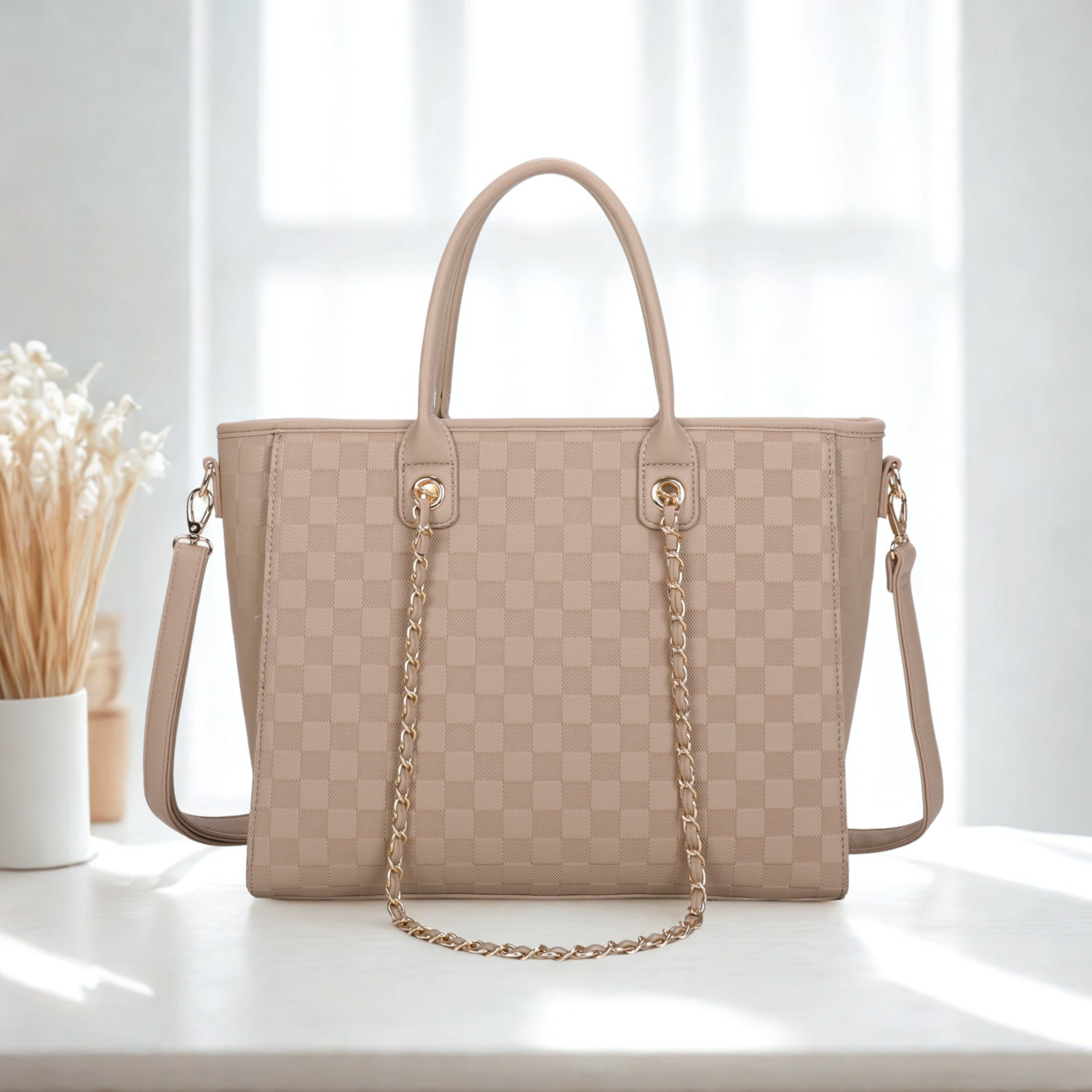 Women’s Large Tote Handbag with Zip Closure