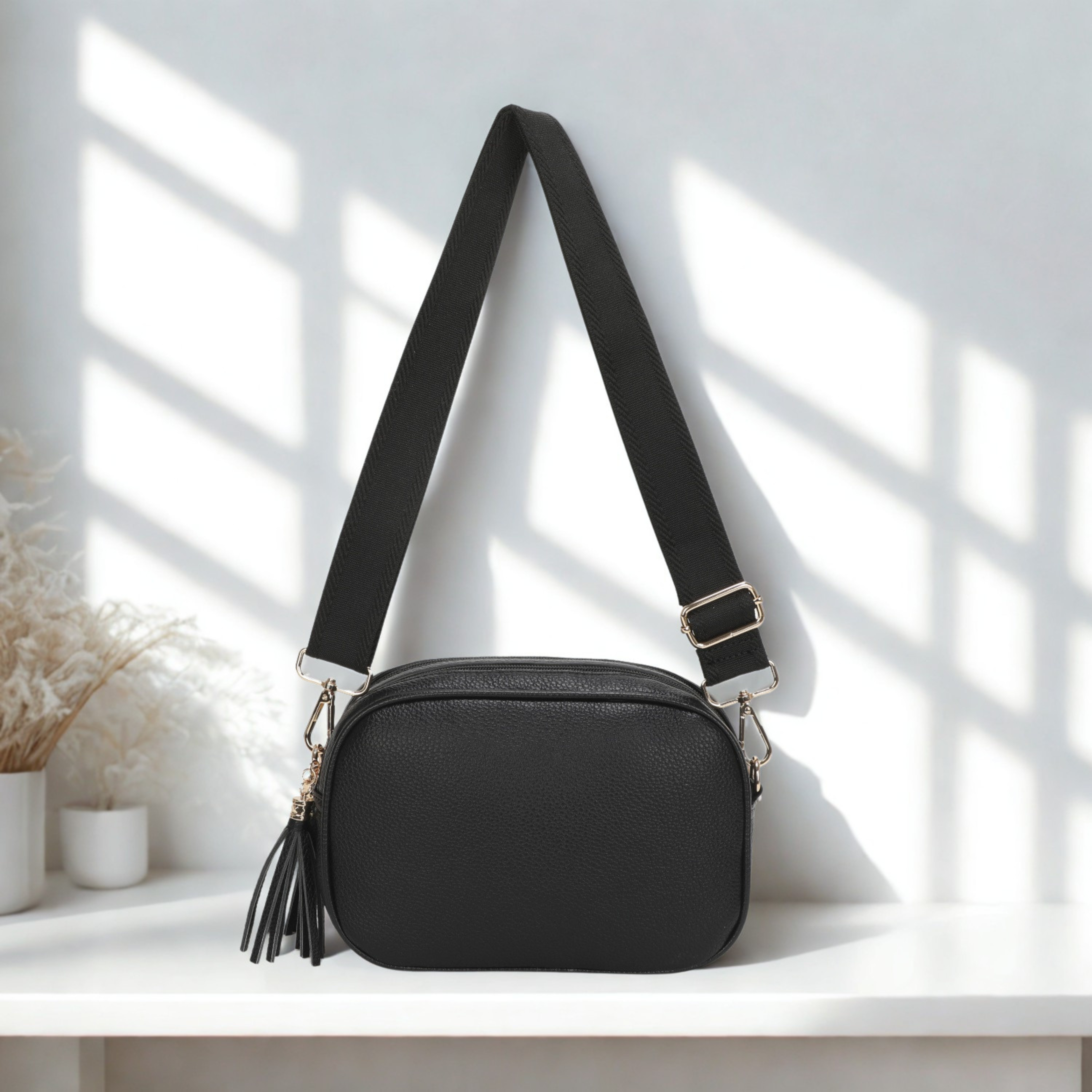Women’s Small Crossbody Camera Bag with Colourful Strap,