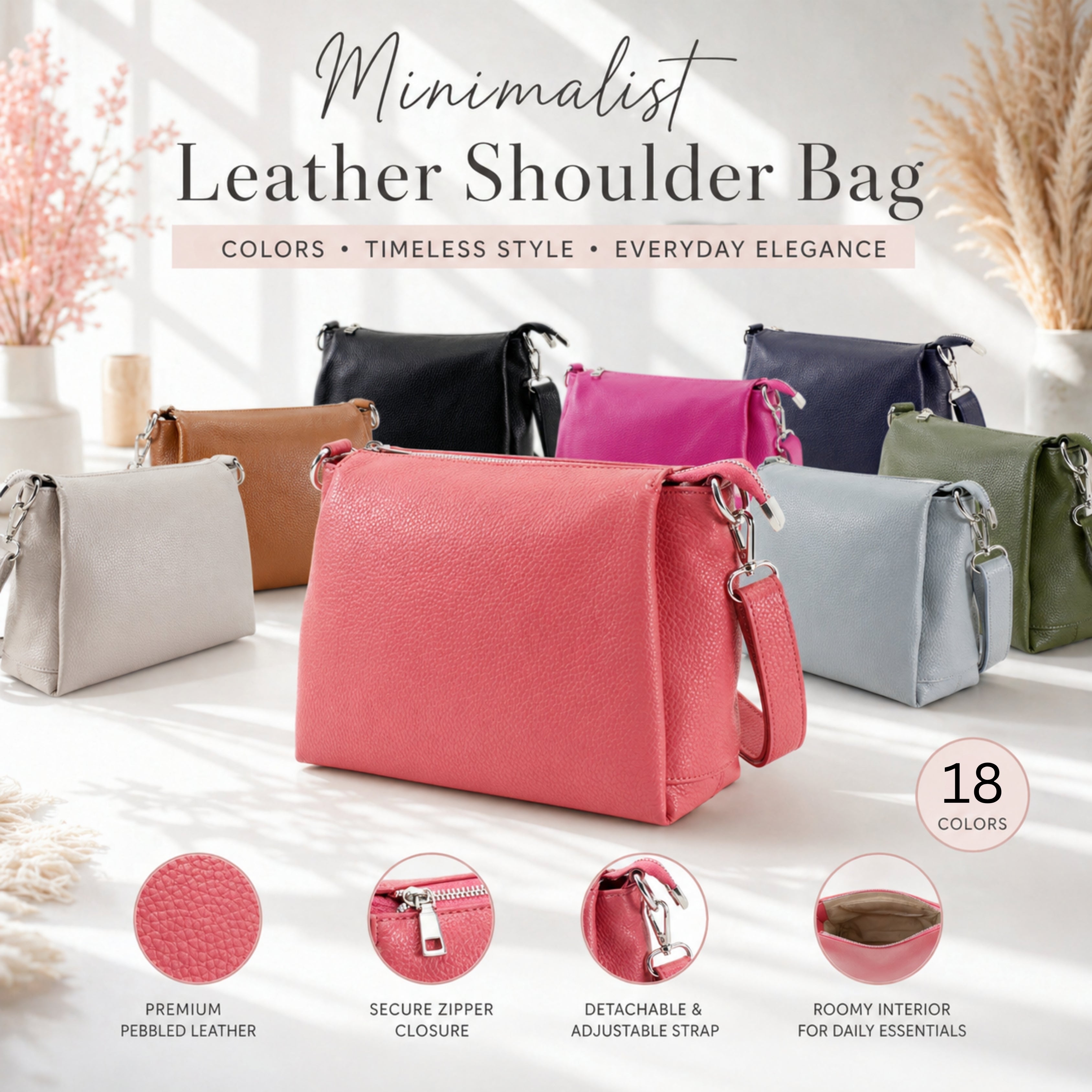 Italian Multi compartments Leather Bag