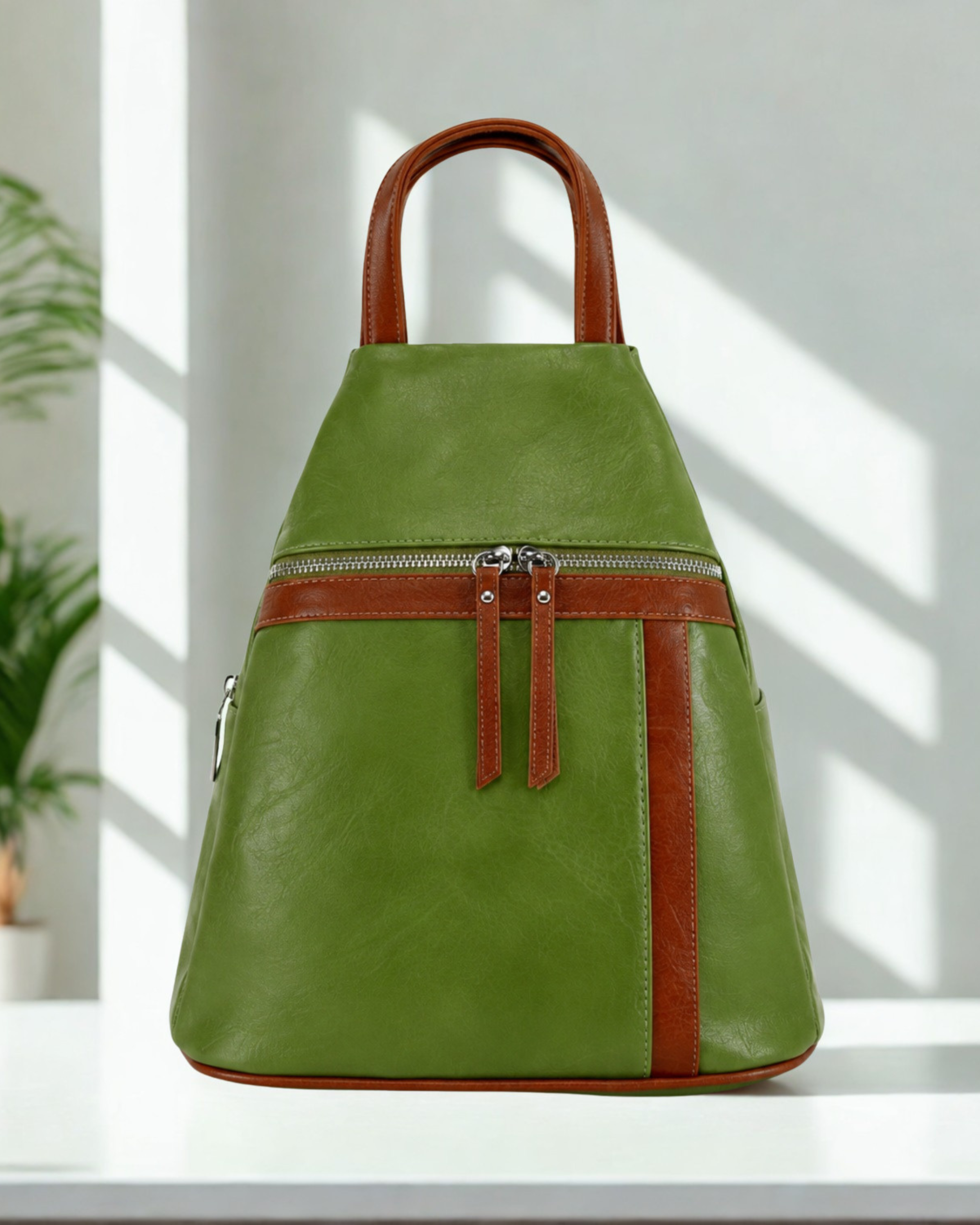 Womens Backpack Handbag Ladies Synthetic Rucksack Shoulder Bag Zip Pockets