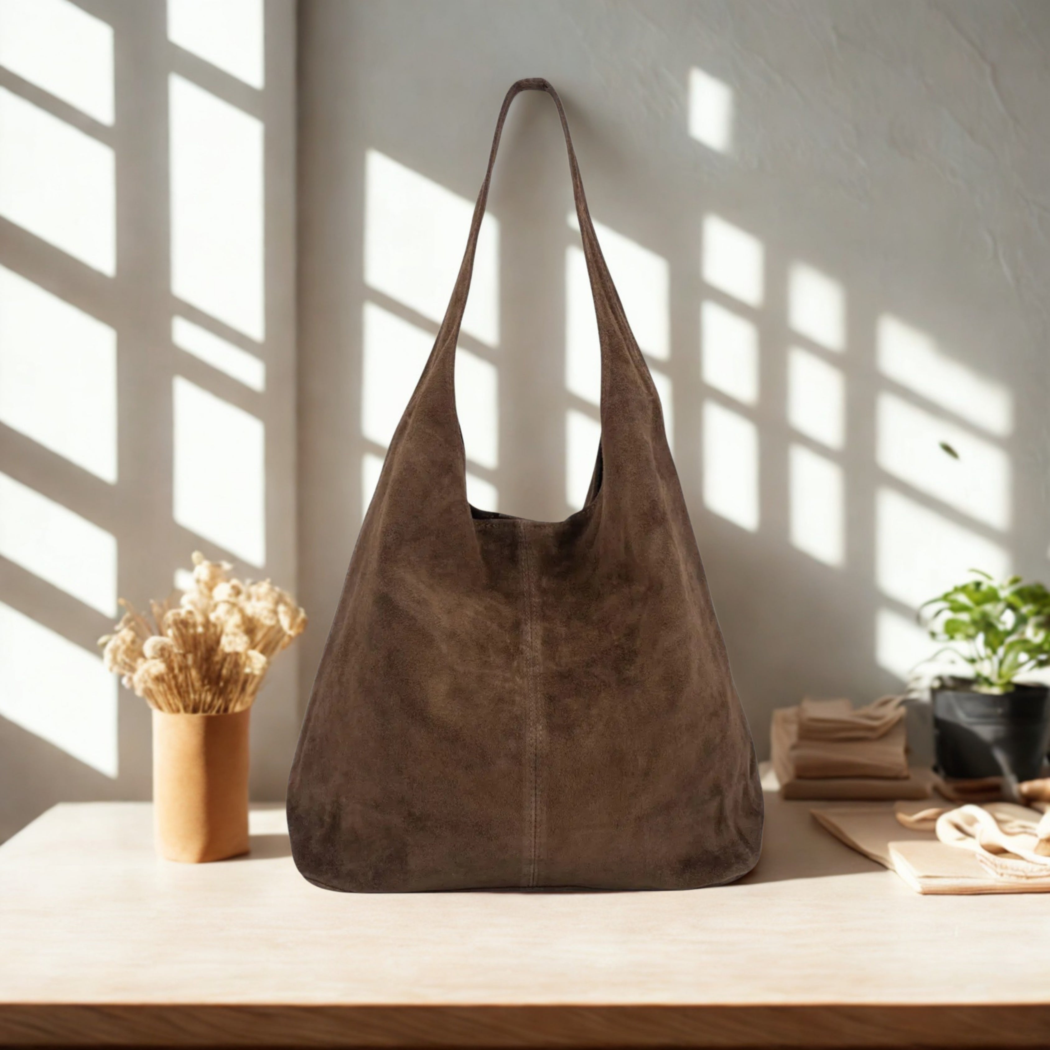 Italian Suede Shoulder Bag