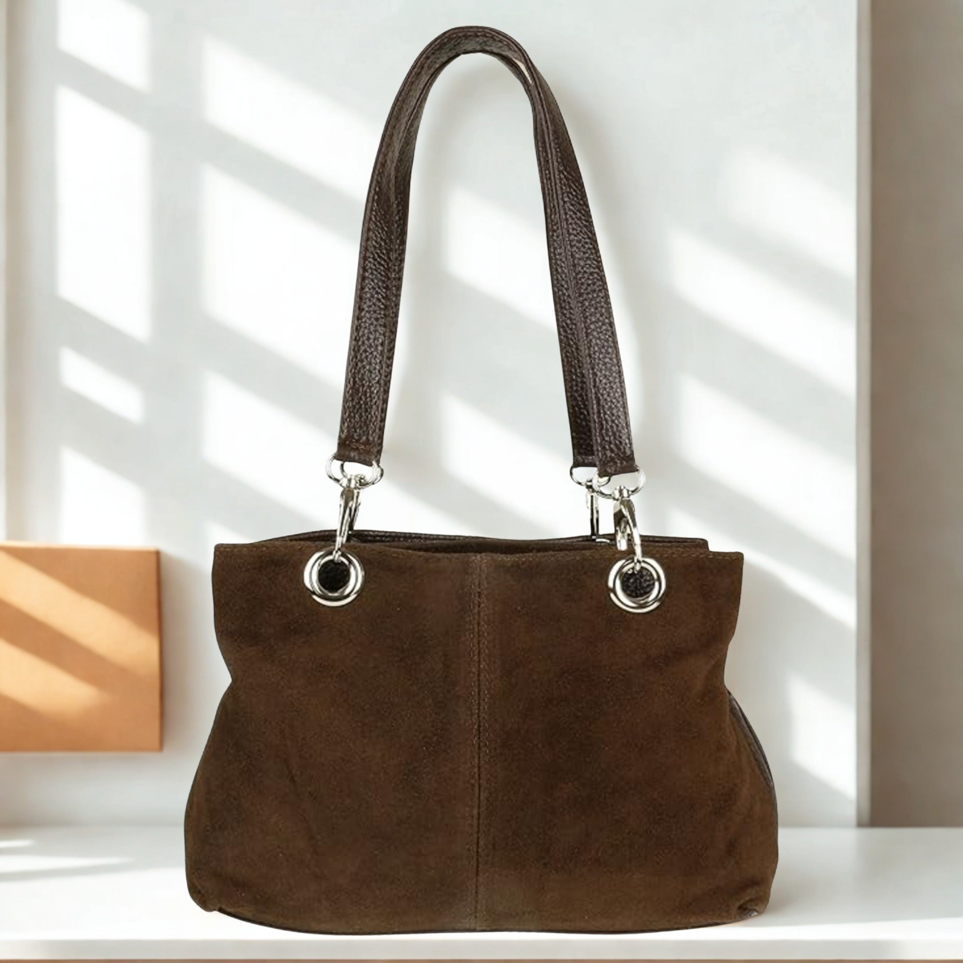Italian Leahter Suede Shoulder Bag