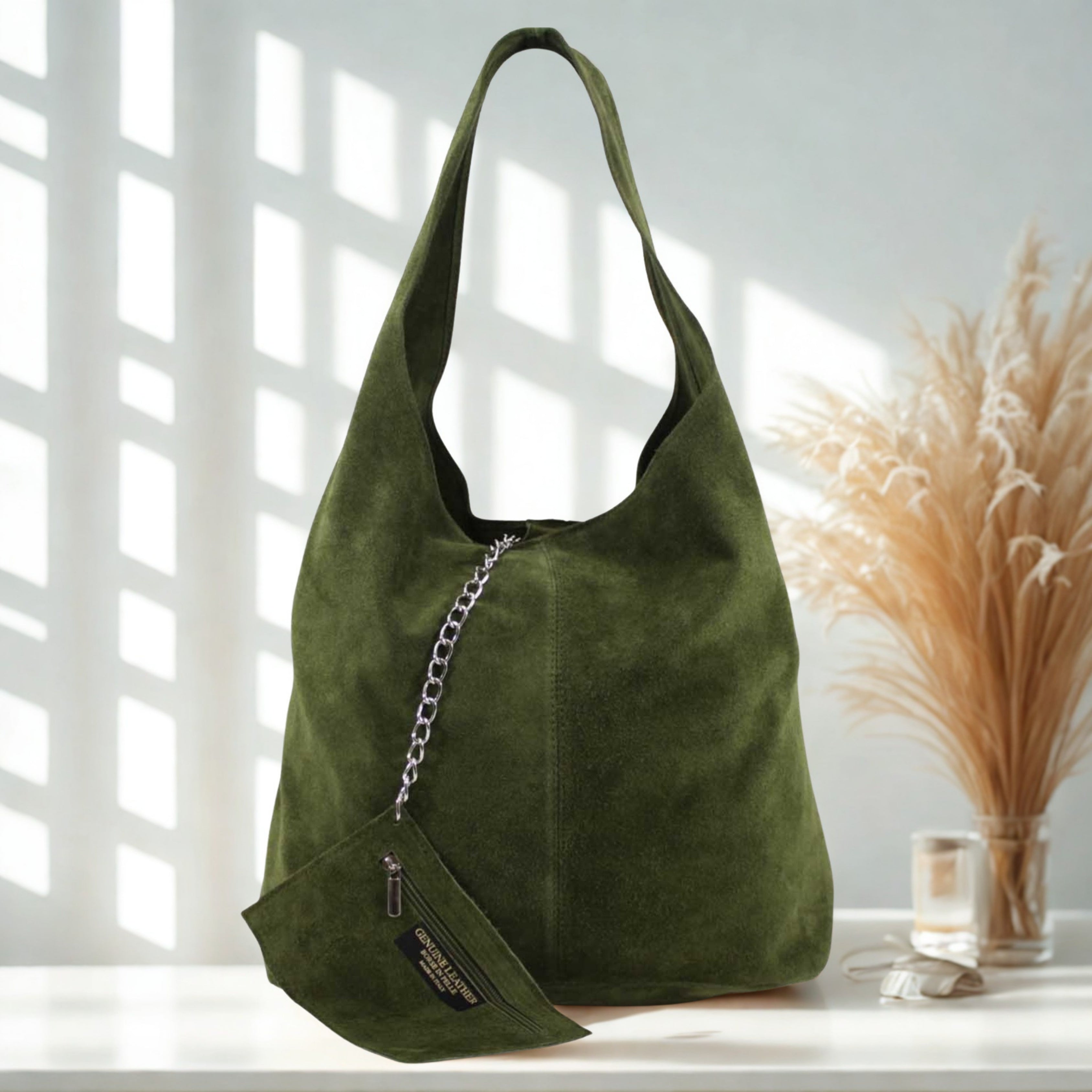 Italian Suede Shoulder Bag