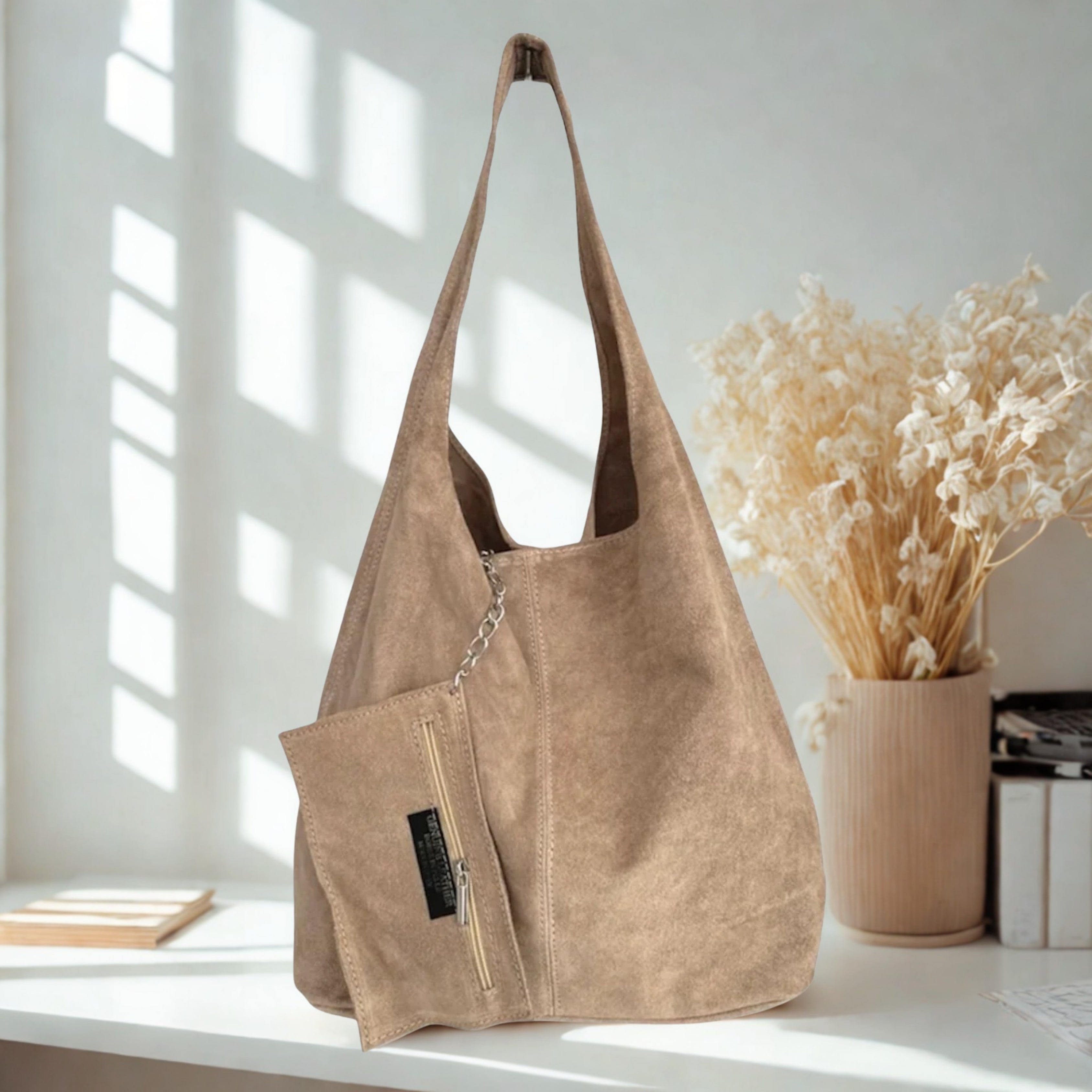 Italian Suede Shoulder Bag