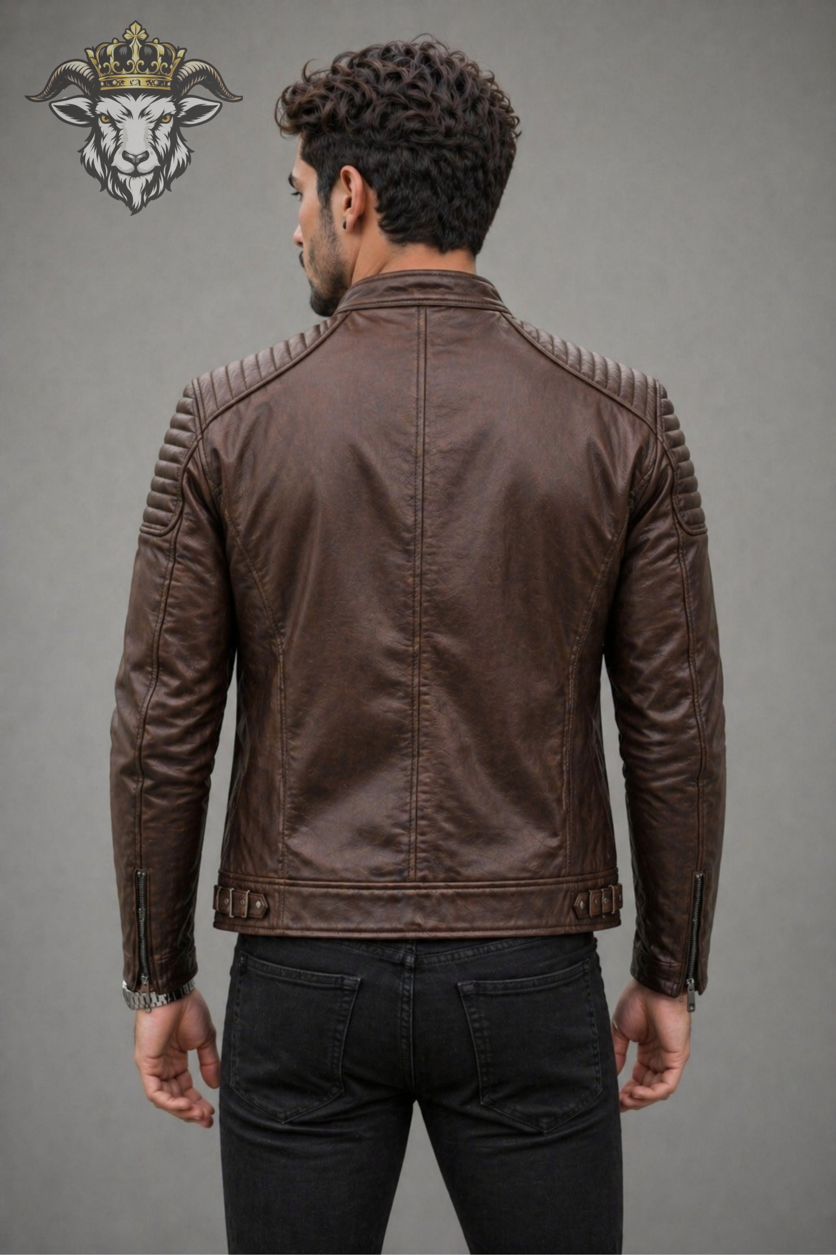 Men’s Brown Real Leather Roadster Jacket