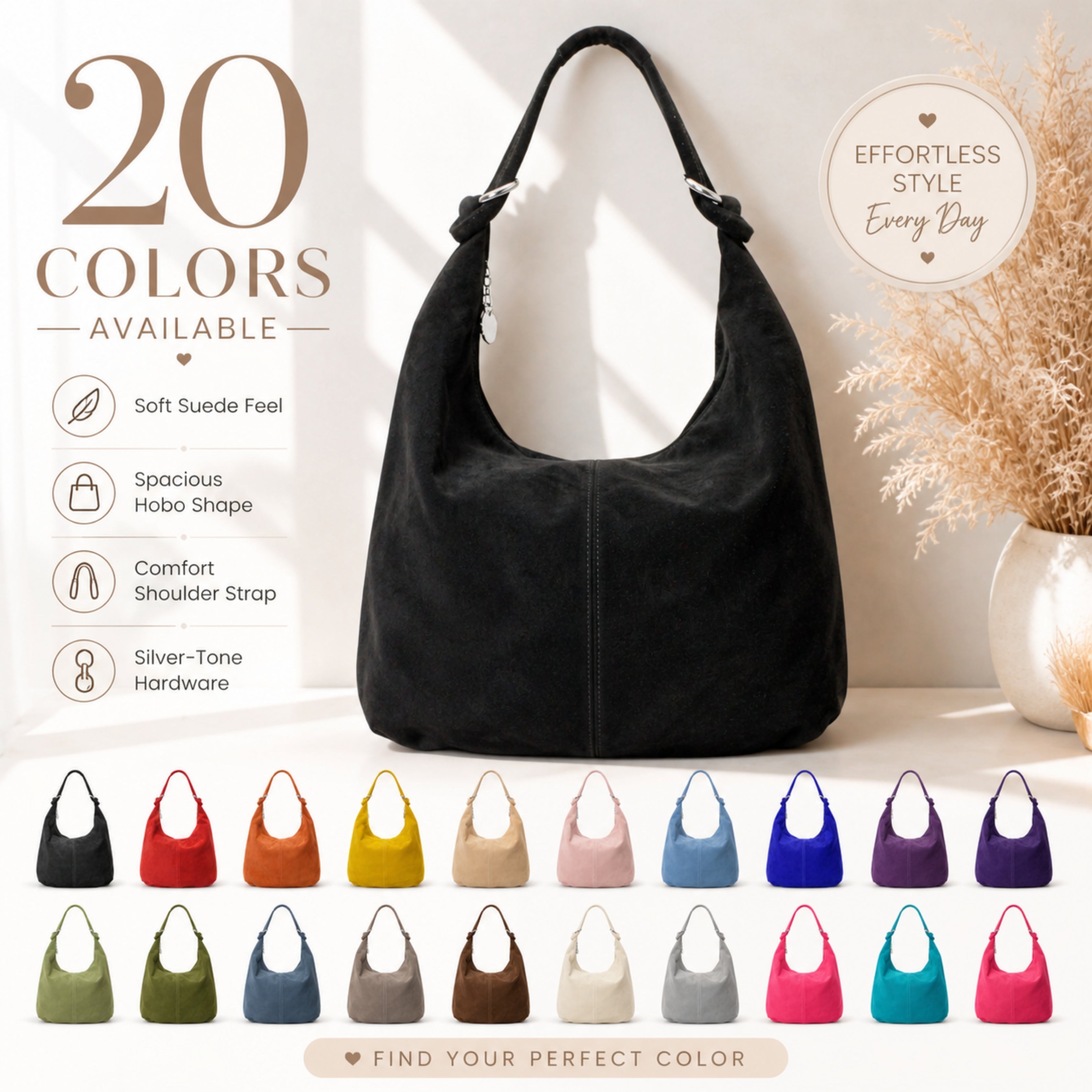 Italian Suede Shoulder bag