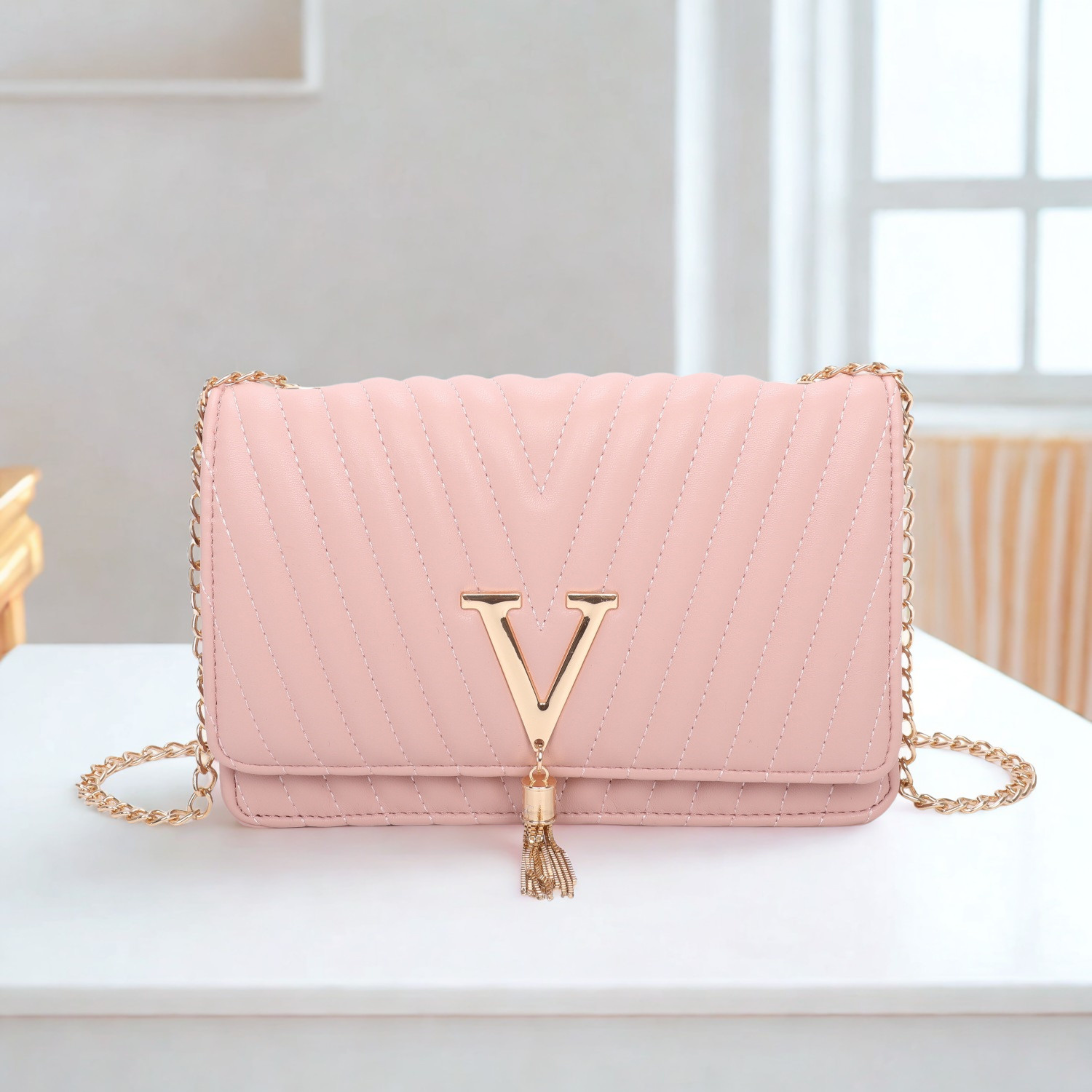Women’s Quilted Chain Shoulder Bag