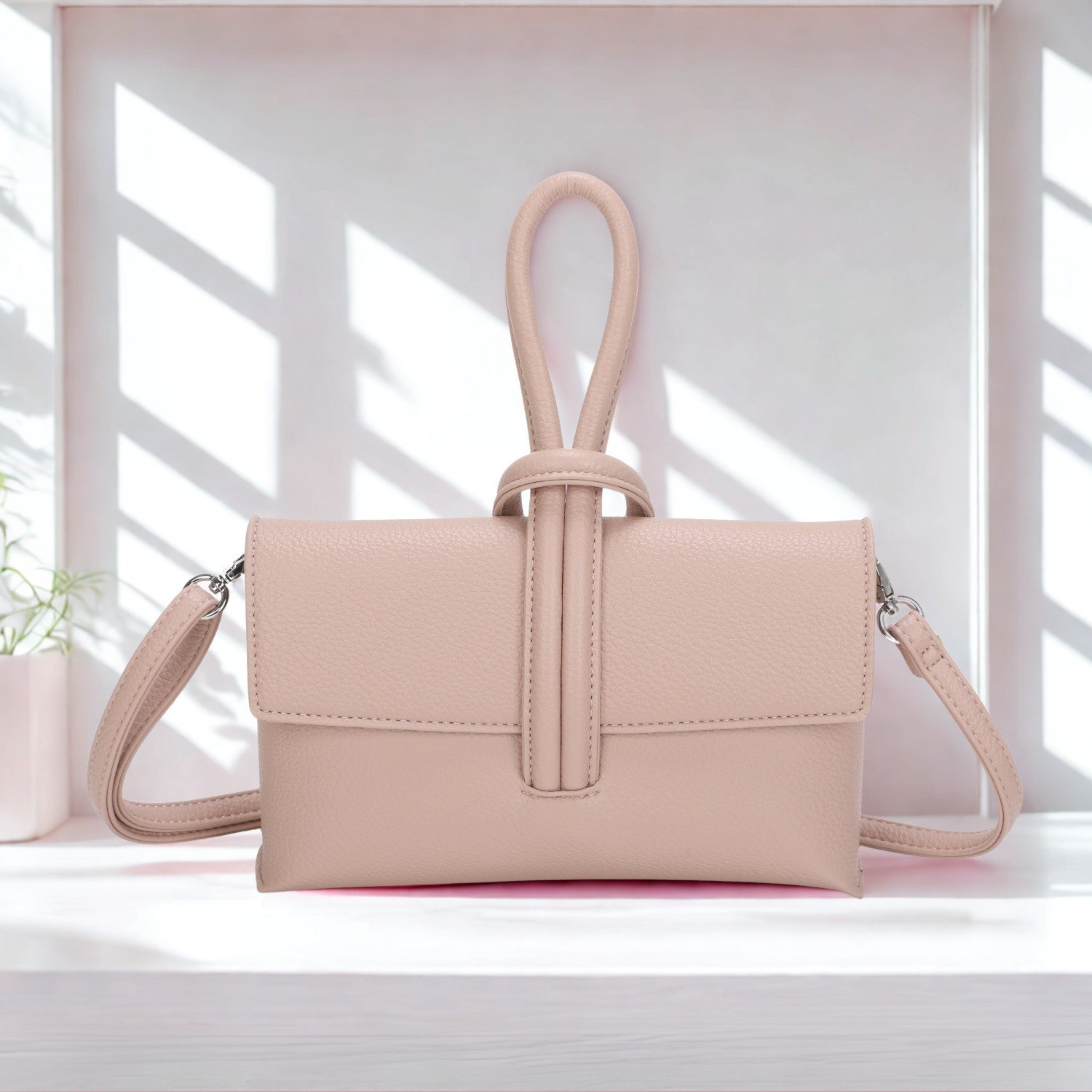 Women’s PU Leather Crossbody Bag – Adjustable Shoulder Strap Handbag