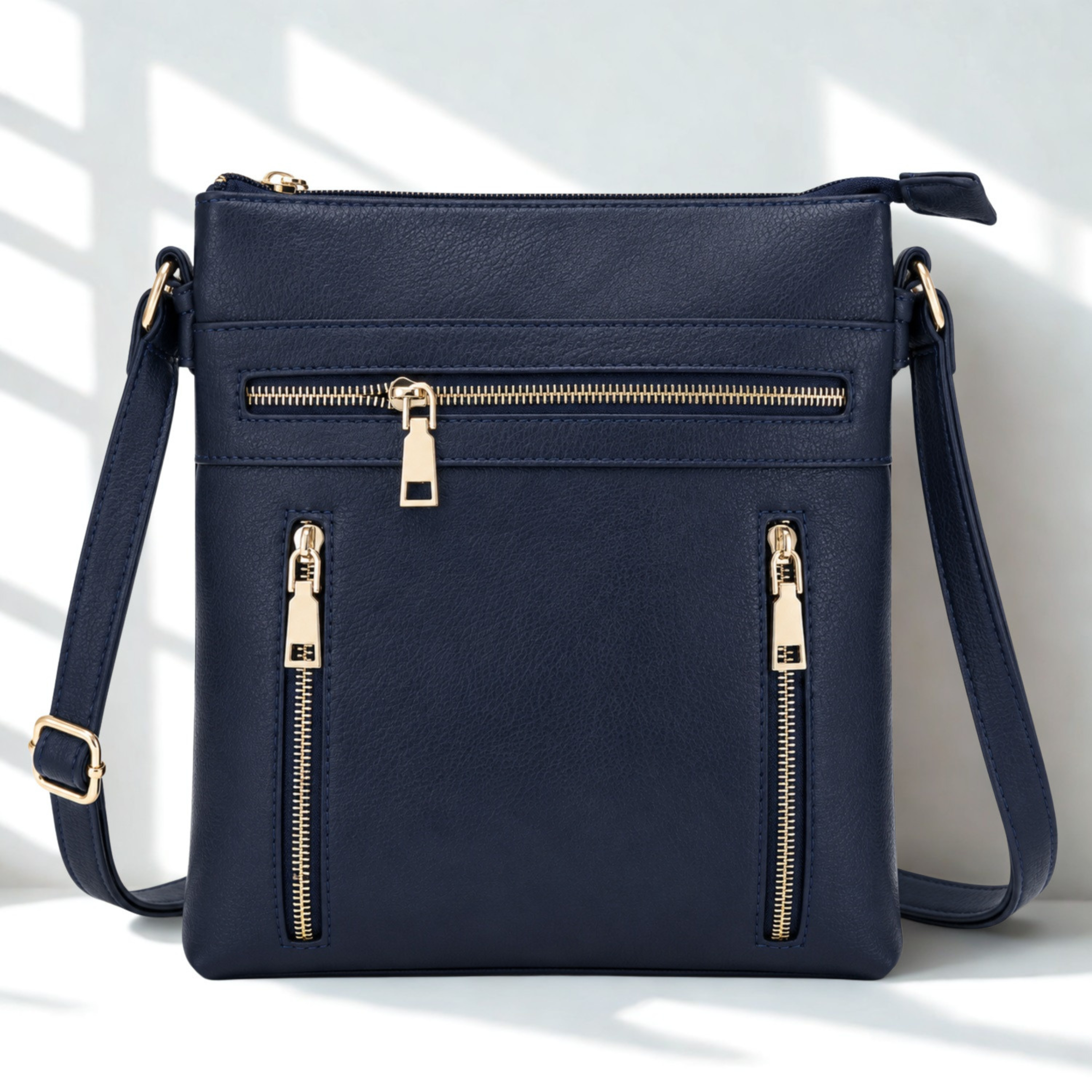 Women’s Multi Pocket Crossbody Bag Adjustable Strap Zip Shoulder Handbag