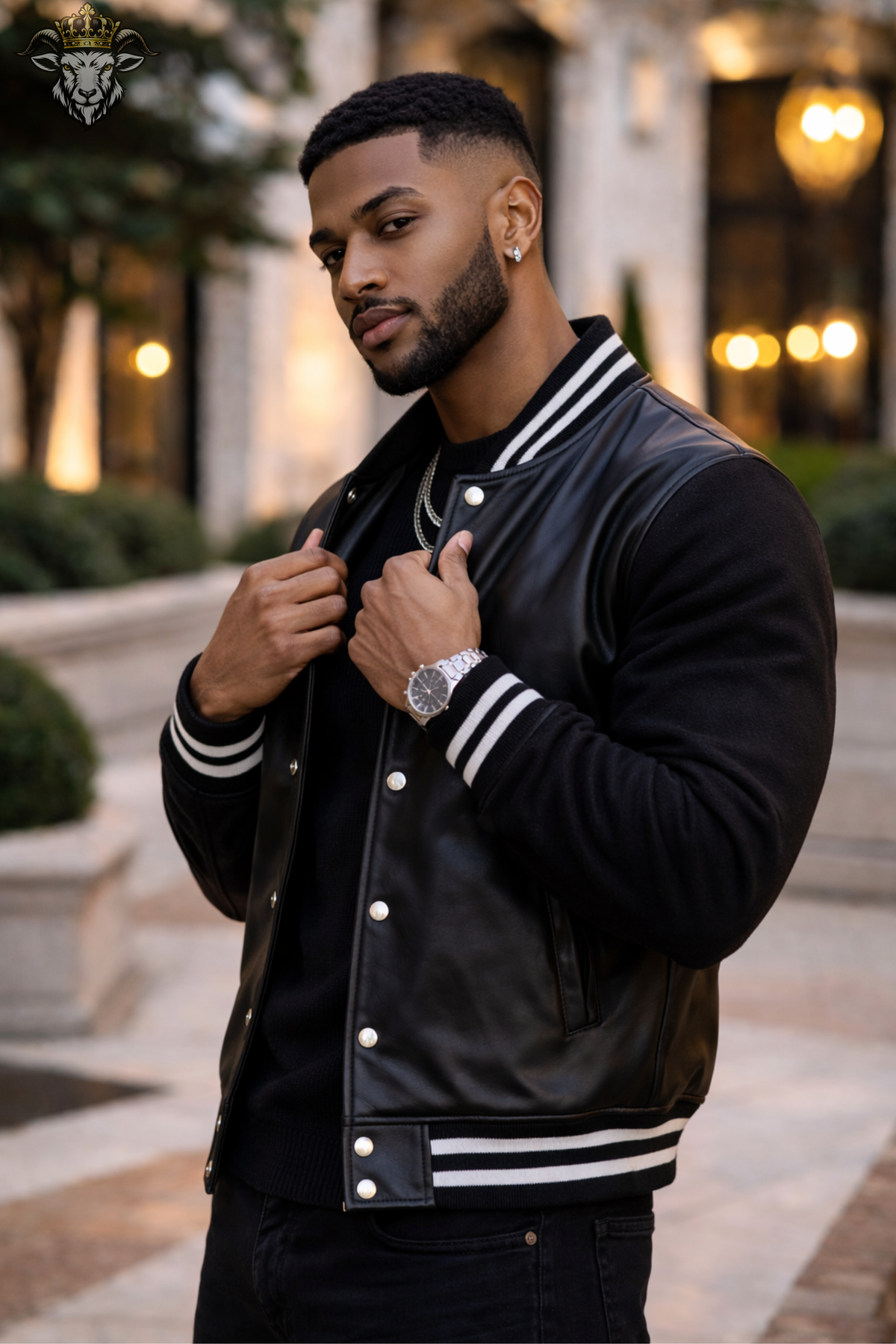 Men's Black Leather Varsity Jacket, Real Leather Letterman Jacket, Vintage Baseball Bomber, Classic Streetwear Outerwear