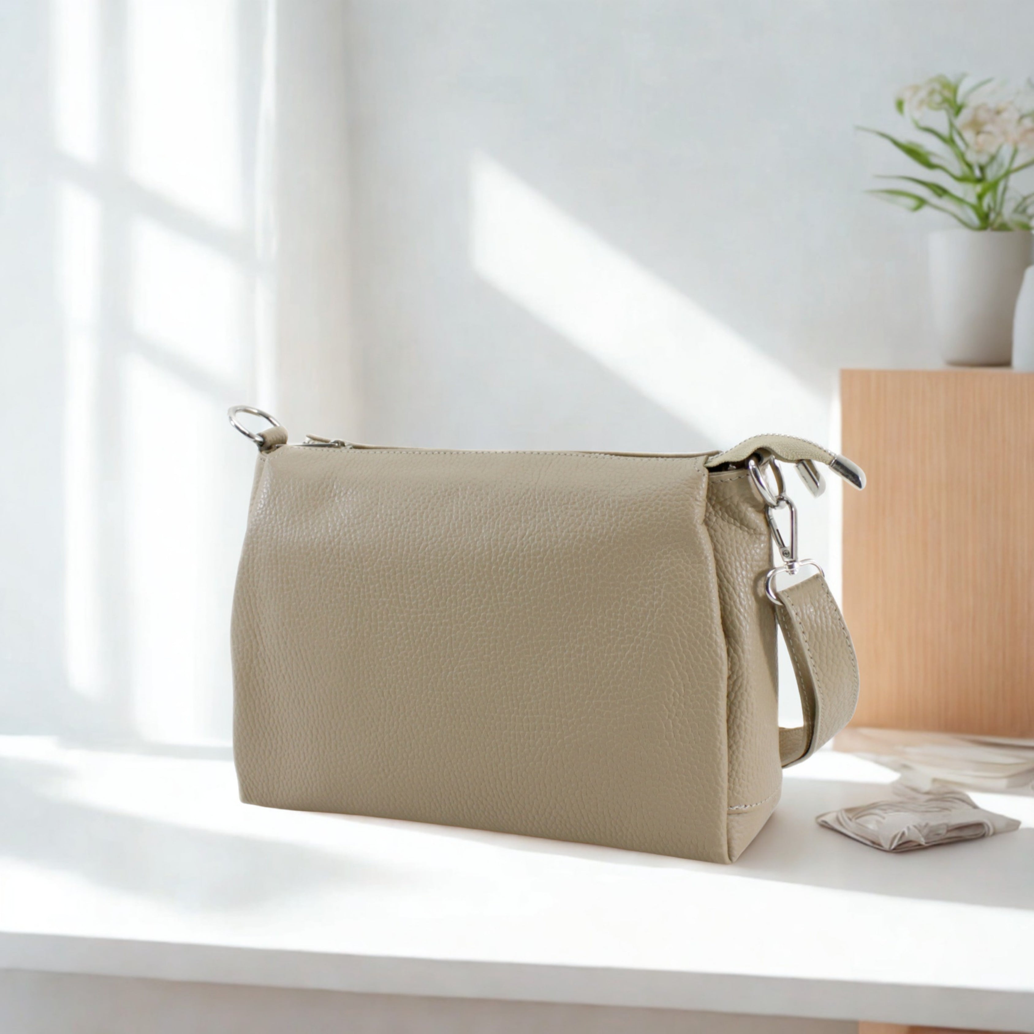 Italian Multi compartments Leather Bag