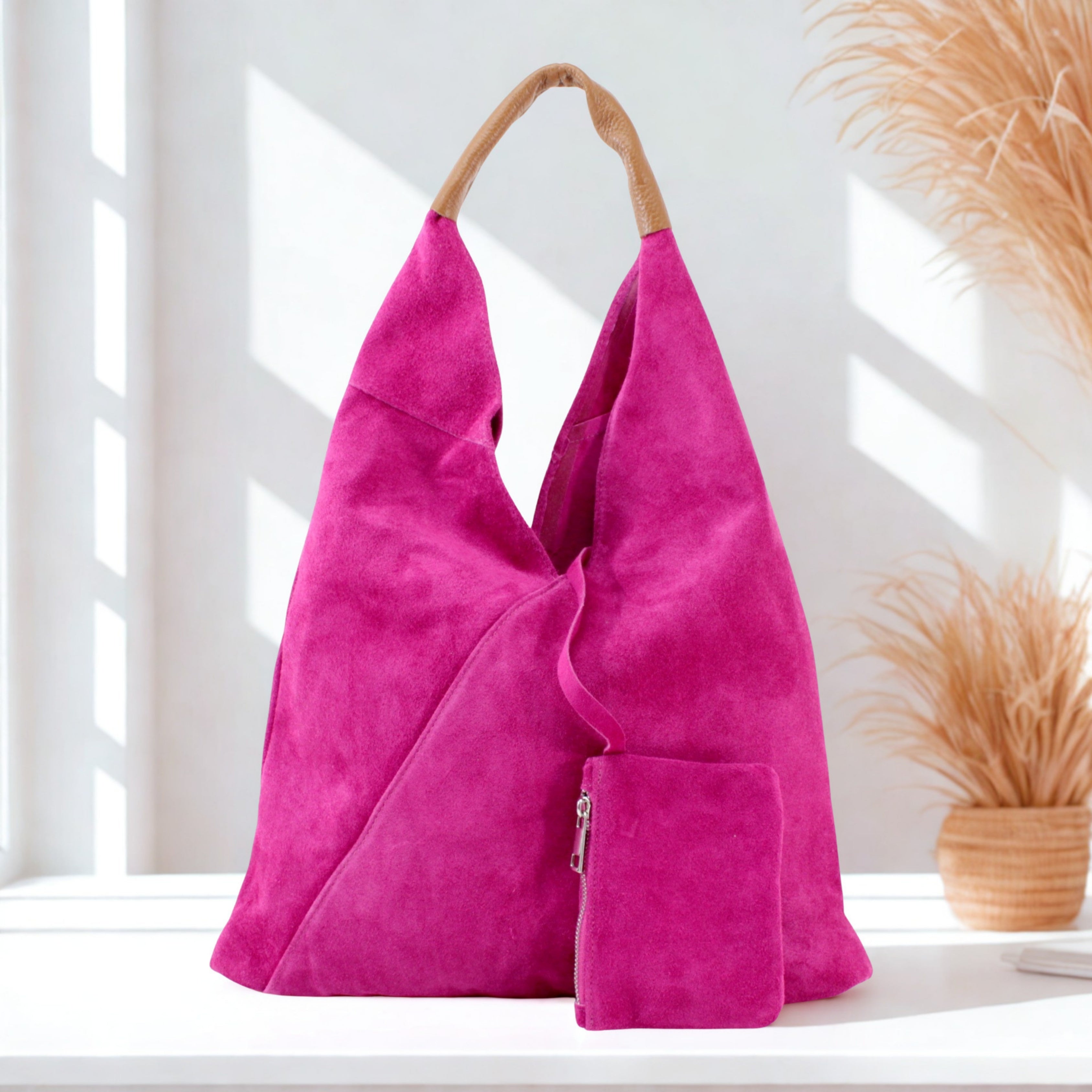 Italian Suede Shoulder Bag