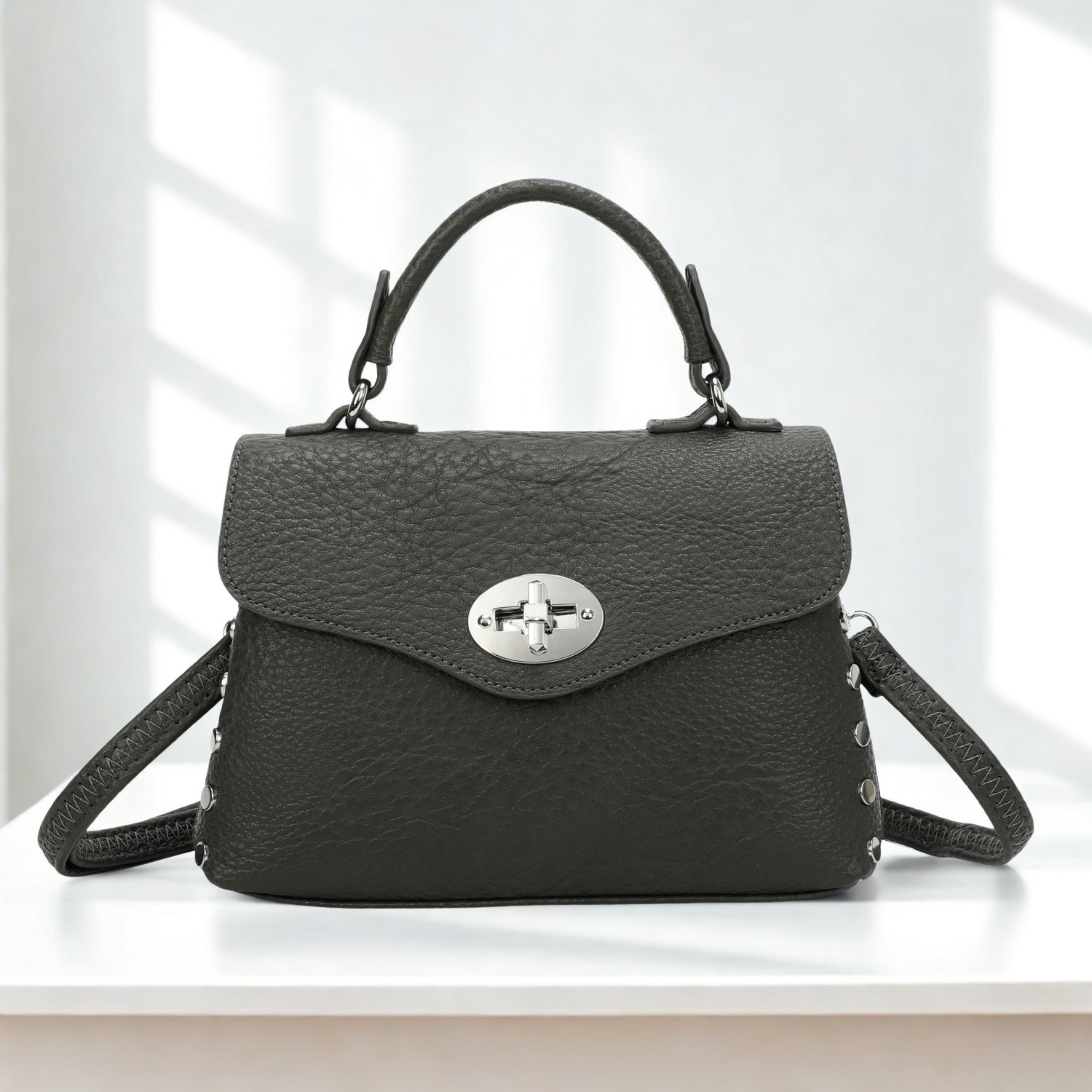 Ladies Crossbody Shoulder Handbag with Long Detachable Strap