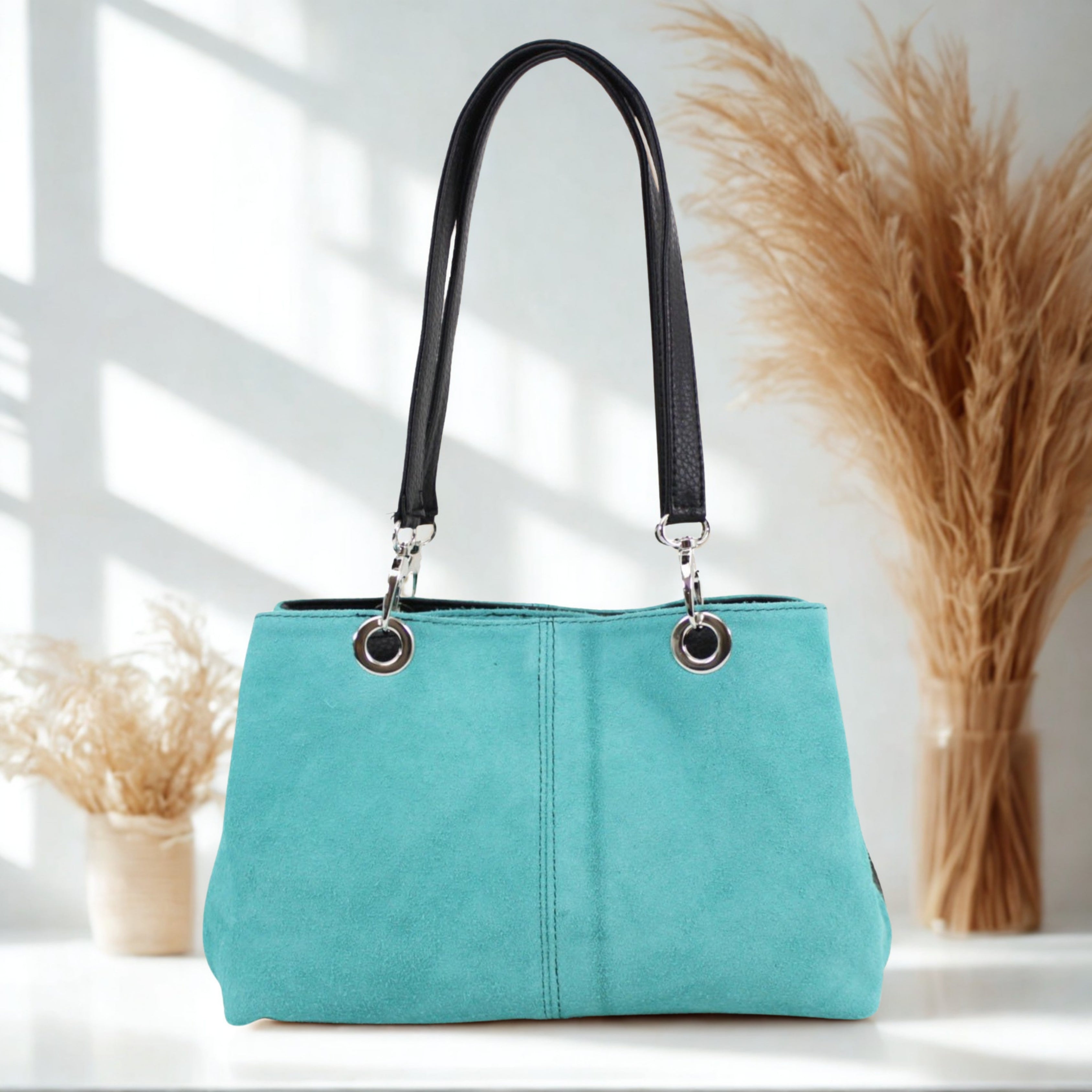Italian Leahter Suede Shoulder Bag