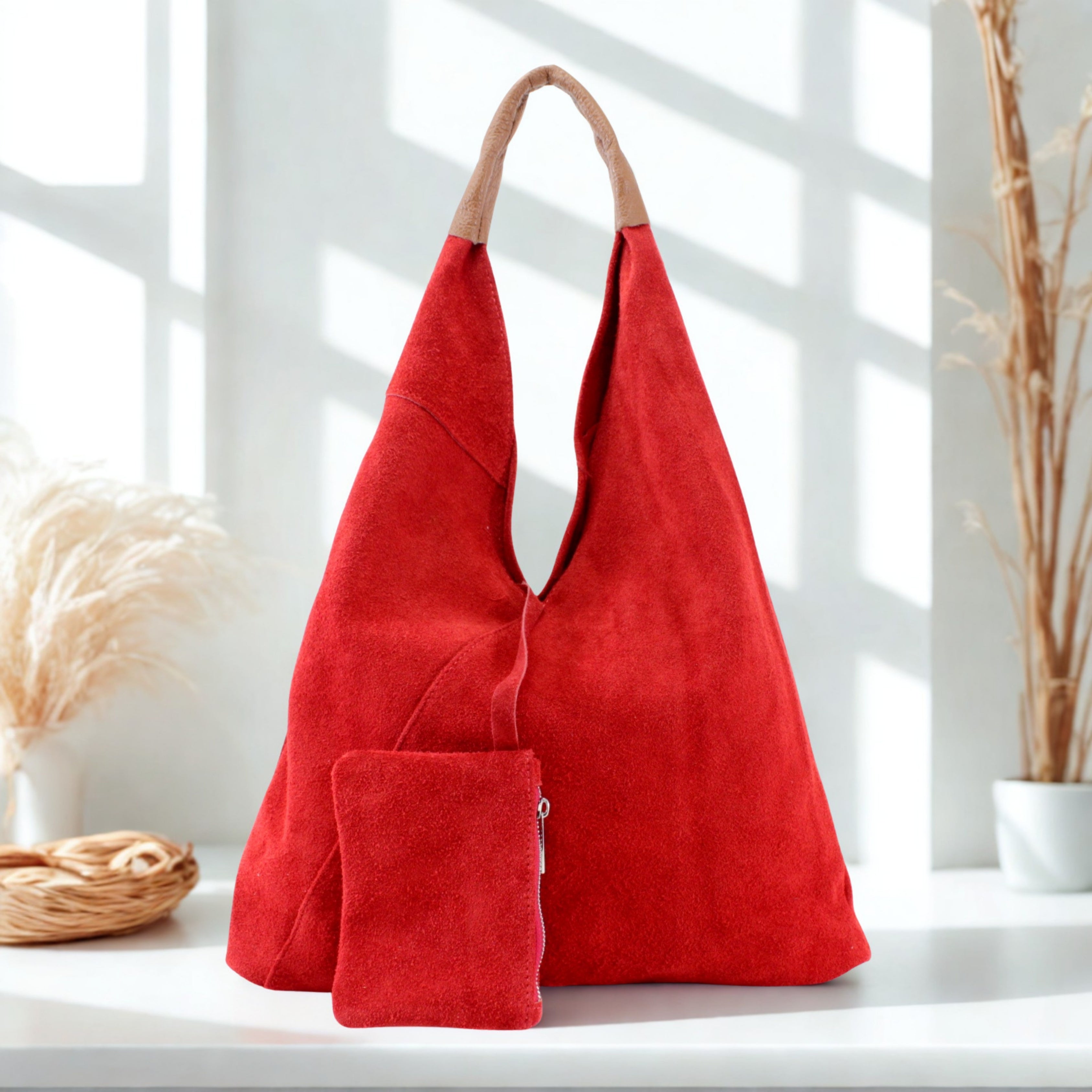 Italian Suede Shoulder Bag