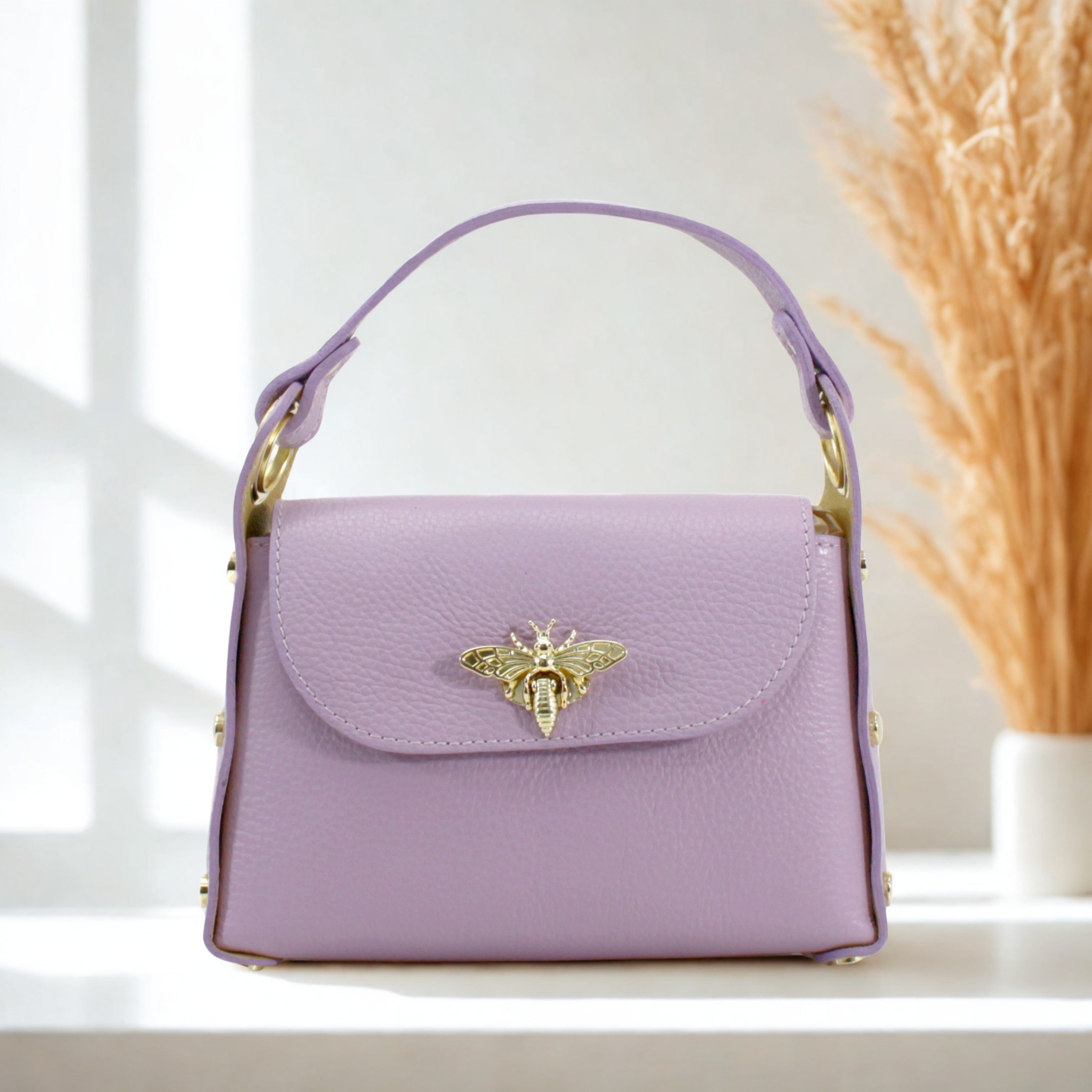 Leather Mini Bee Bag