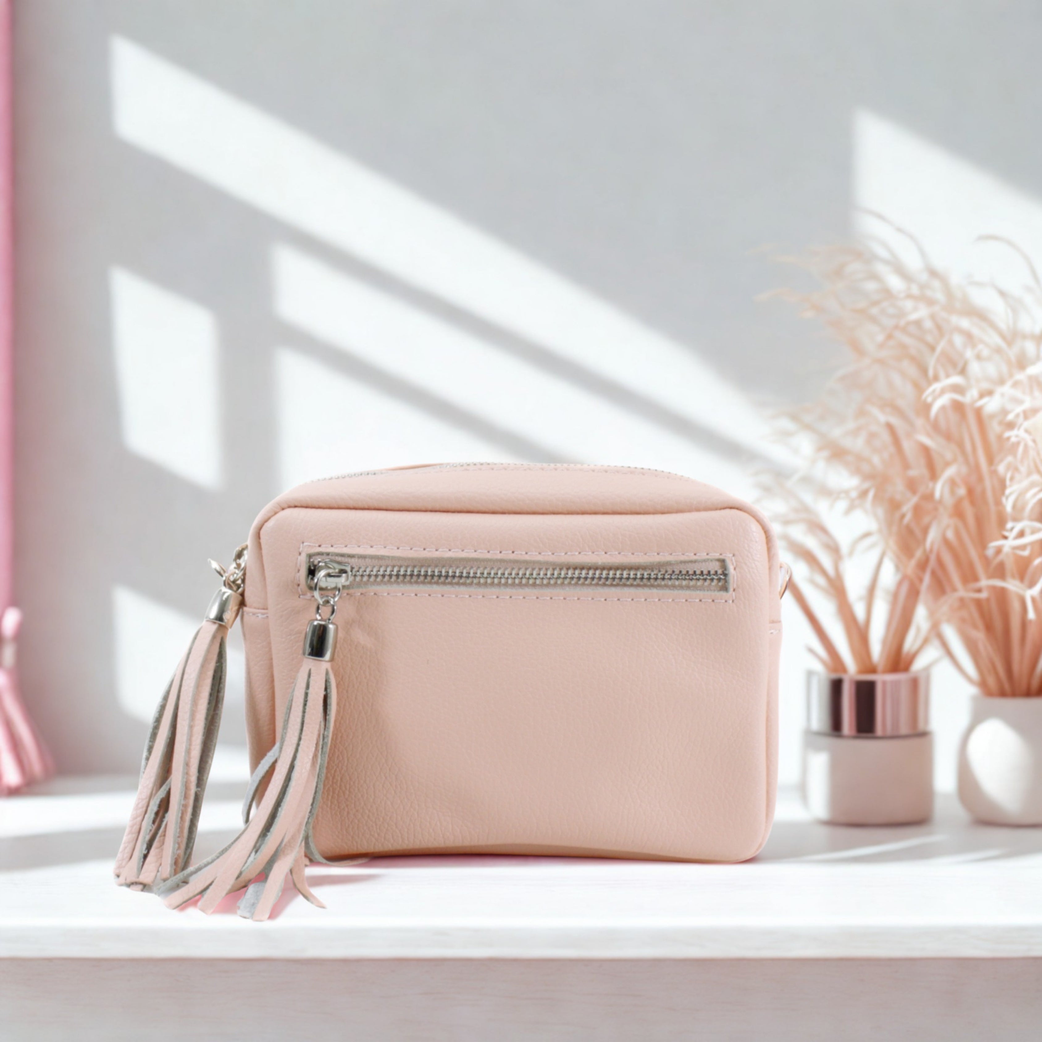 Leather Tassels Crossbody Bag