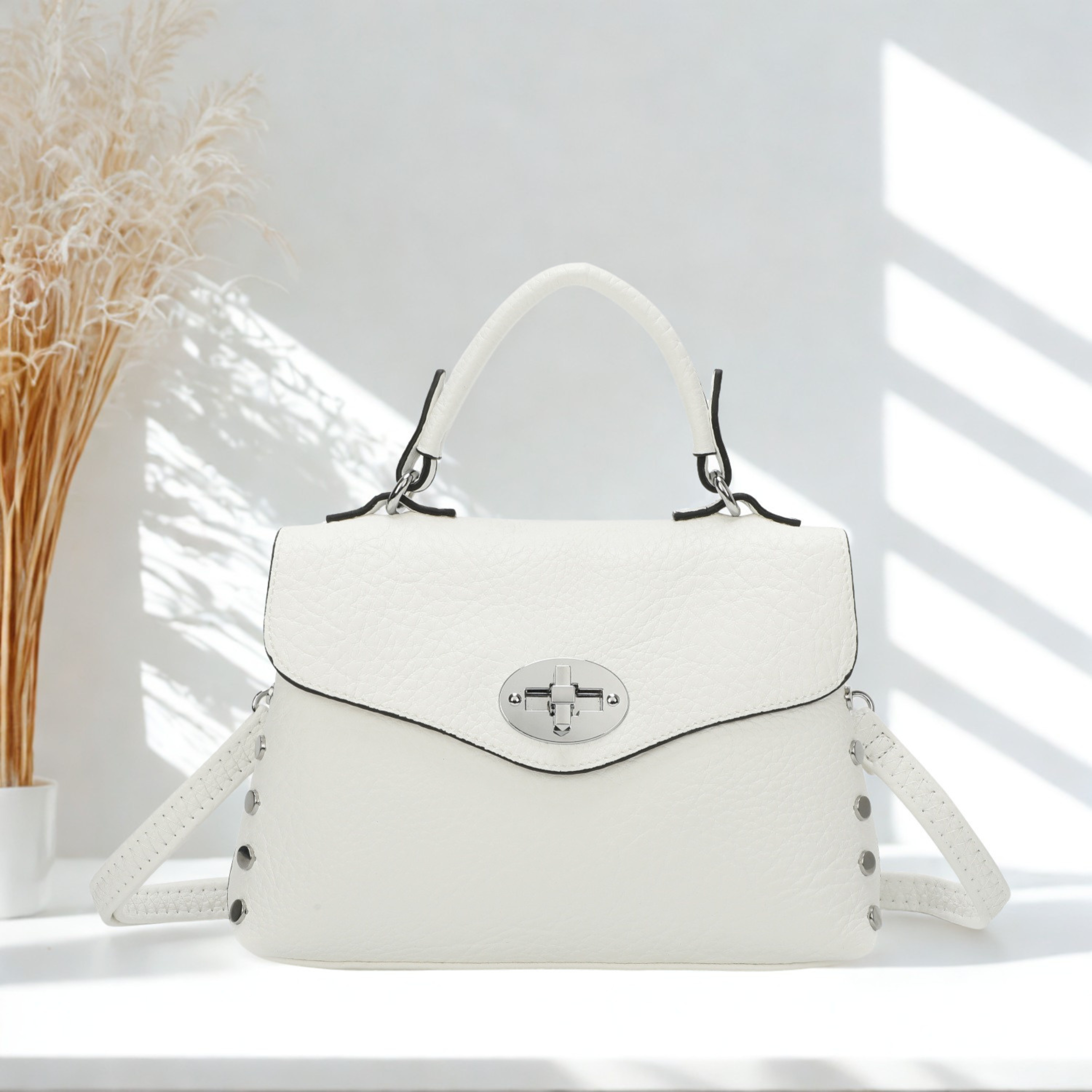Ladies Crossbody Shoulder Handbag with Long Detachable Strap