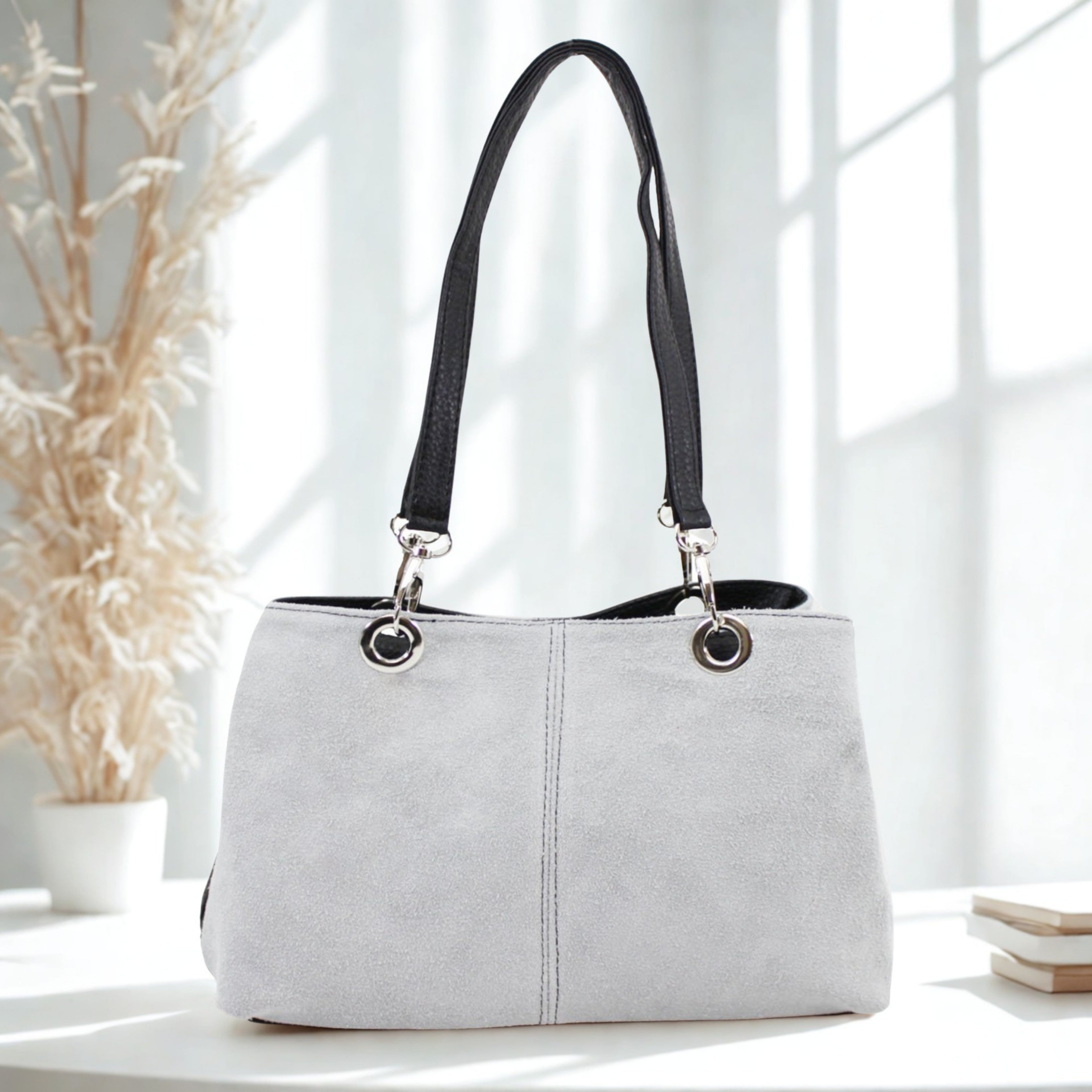 Italian Leahter Suede Shoulder Bag