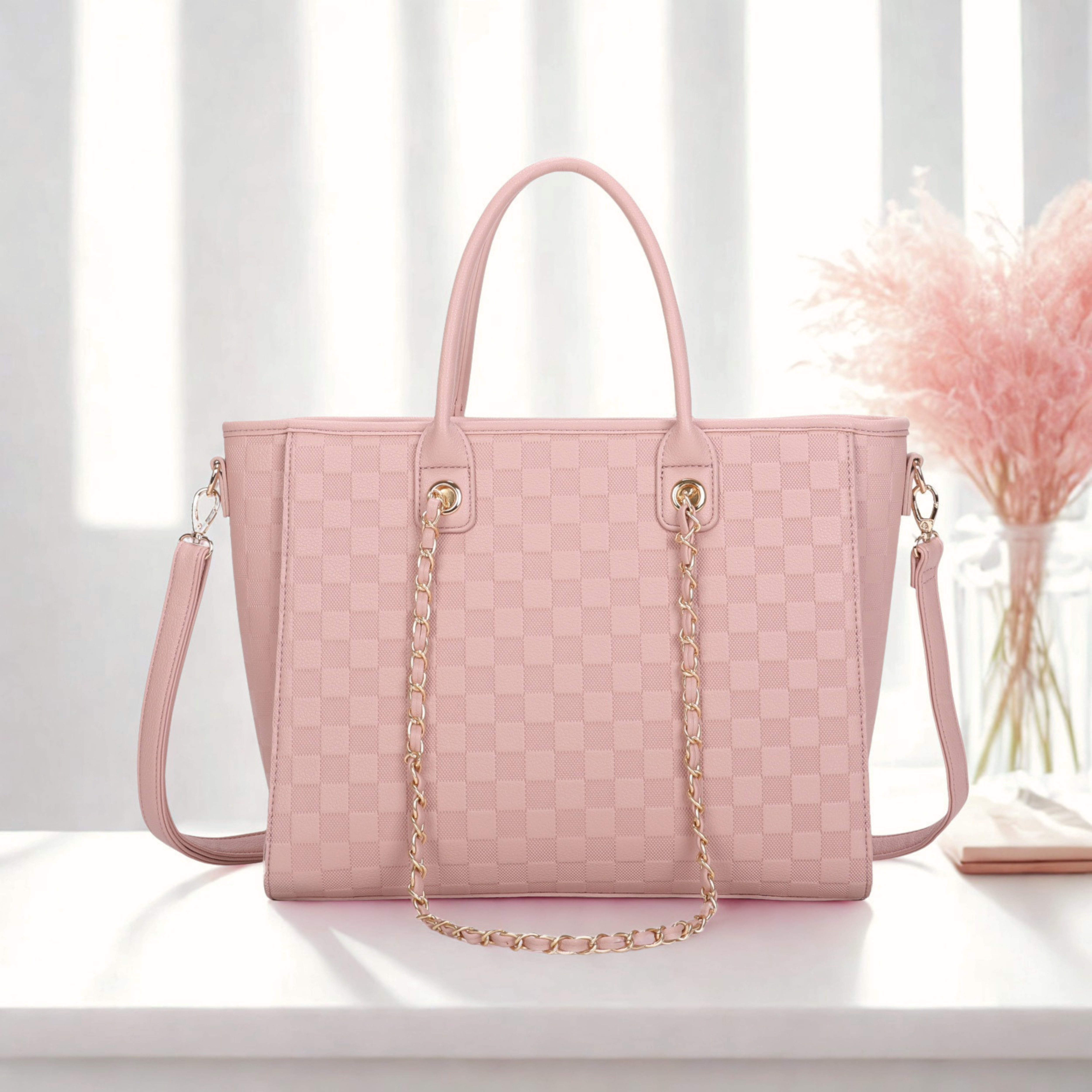 Women’s Large Tote Handbag with Zip Closure