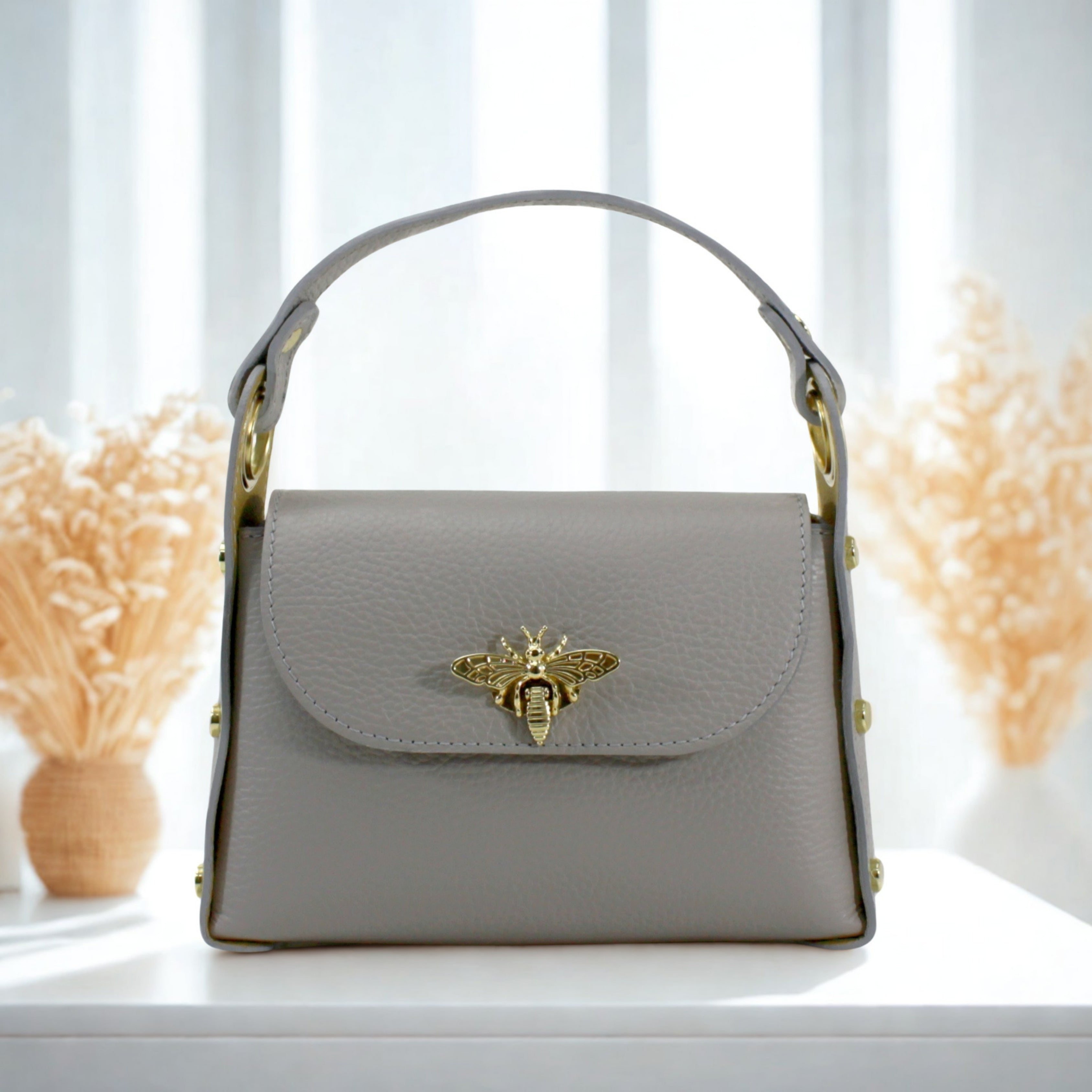 Leather Mini Bee Bag
