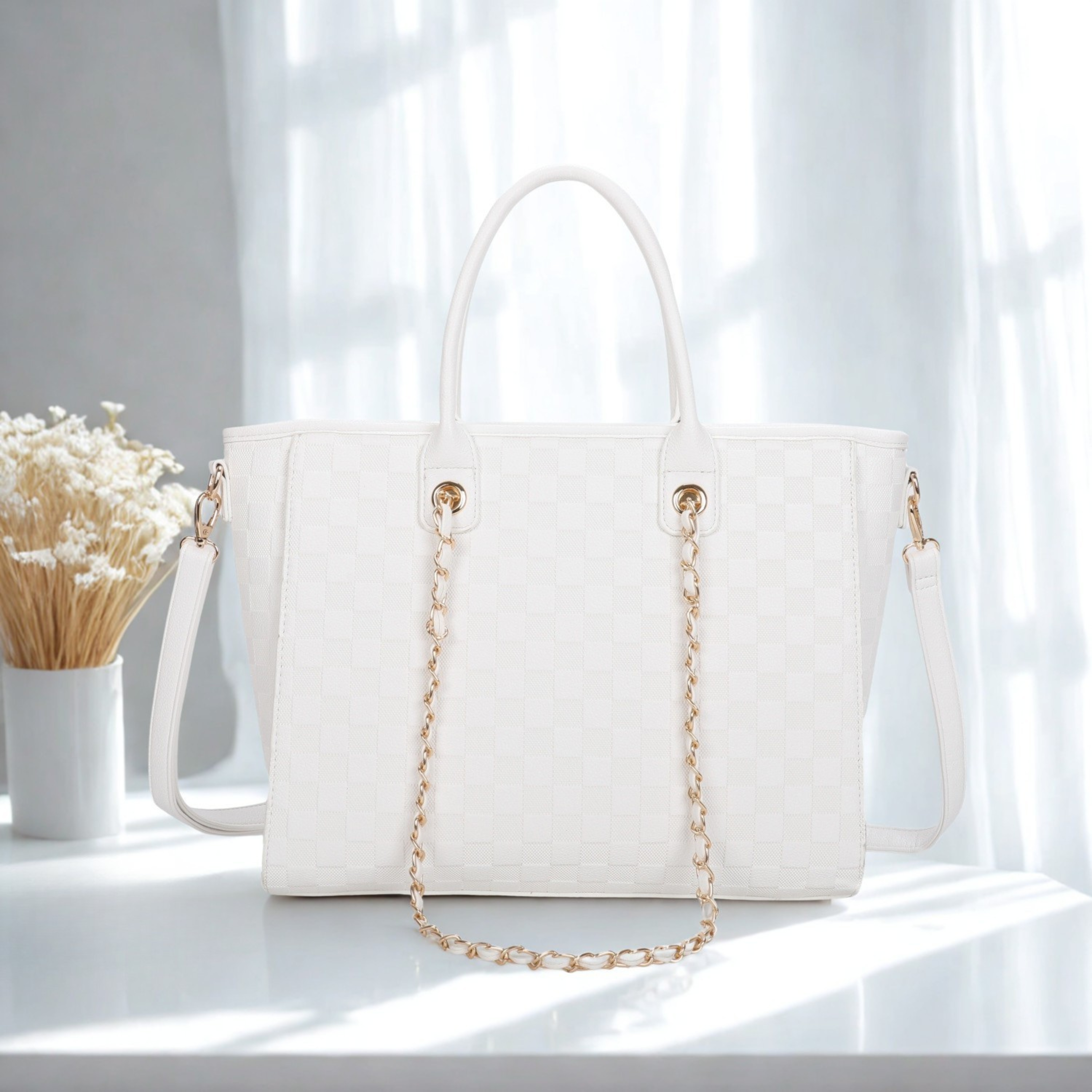 Women’s Large Tote Handbag with Zip Closure