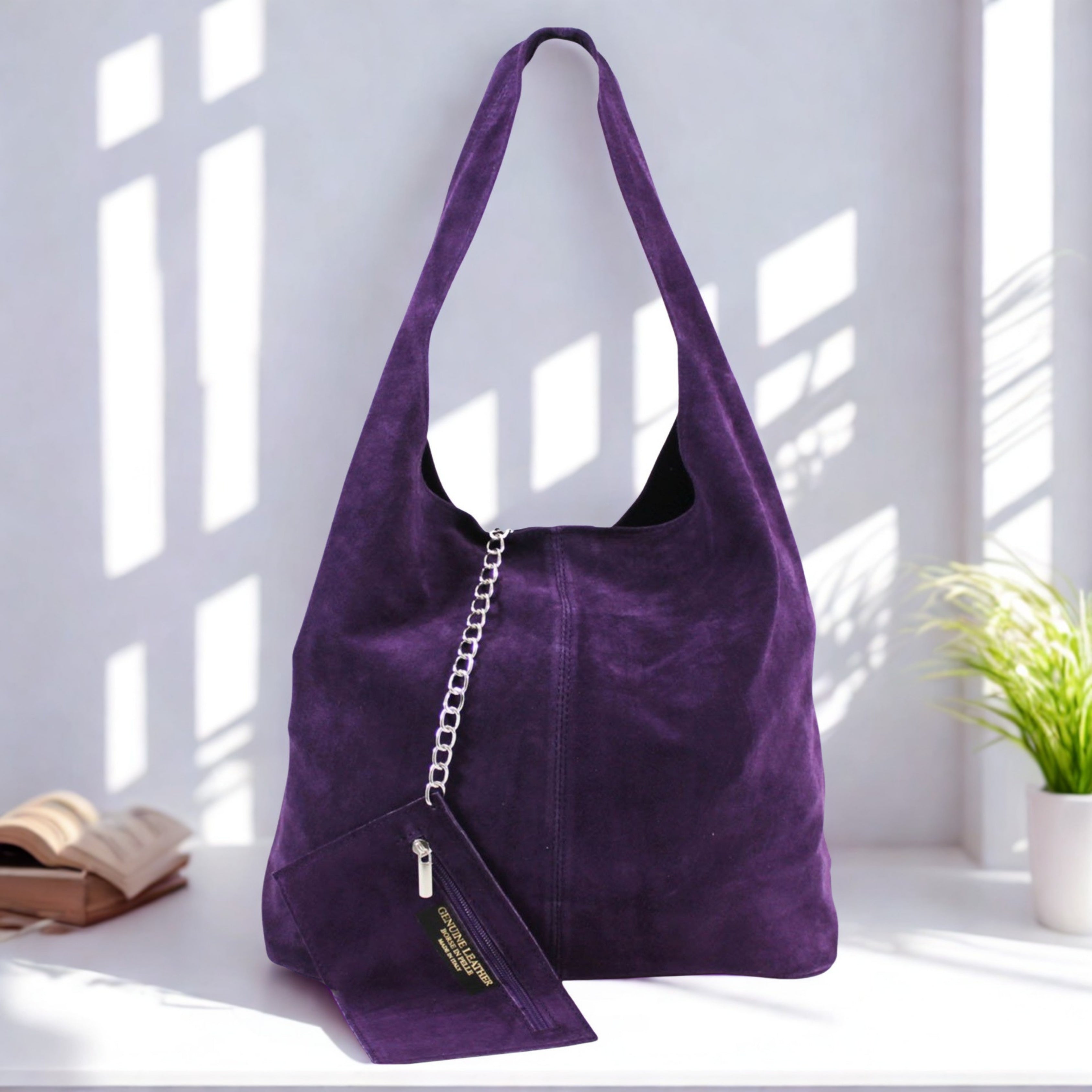 Italian Suede Shoulder Bag