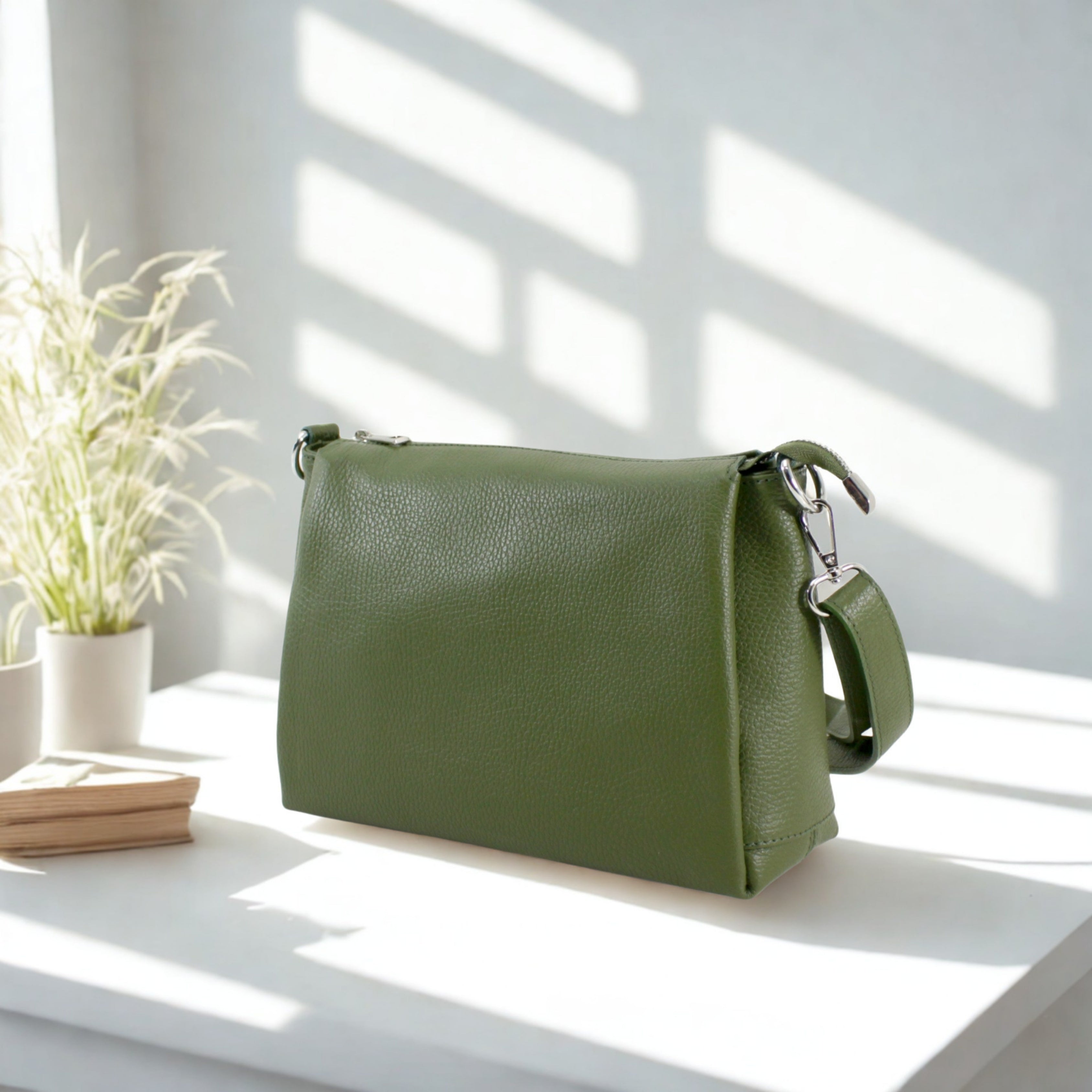 Italian Multi compartments Leather Bag