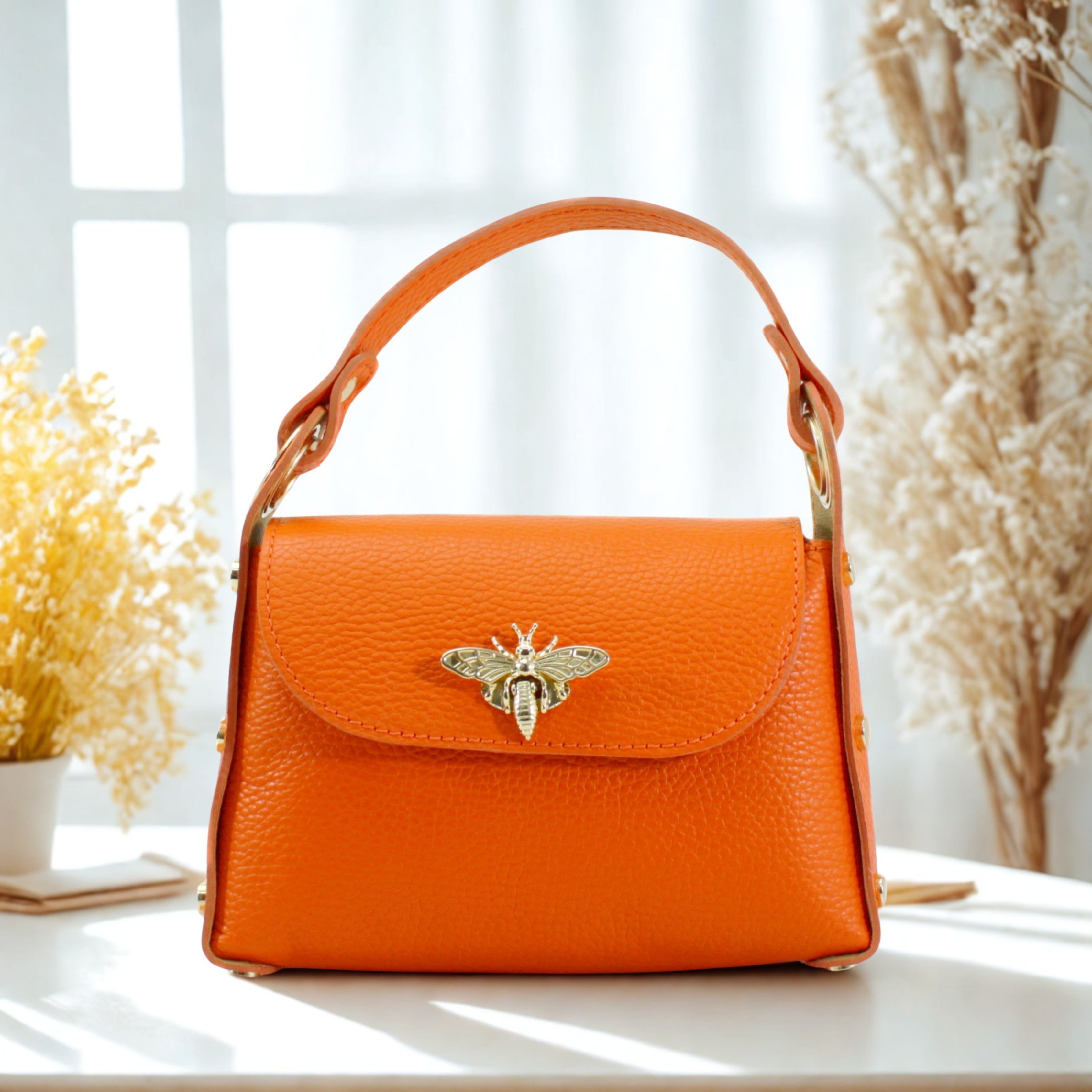 Leather Mini Bee Bag