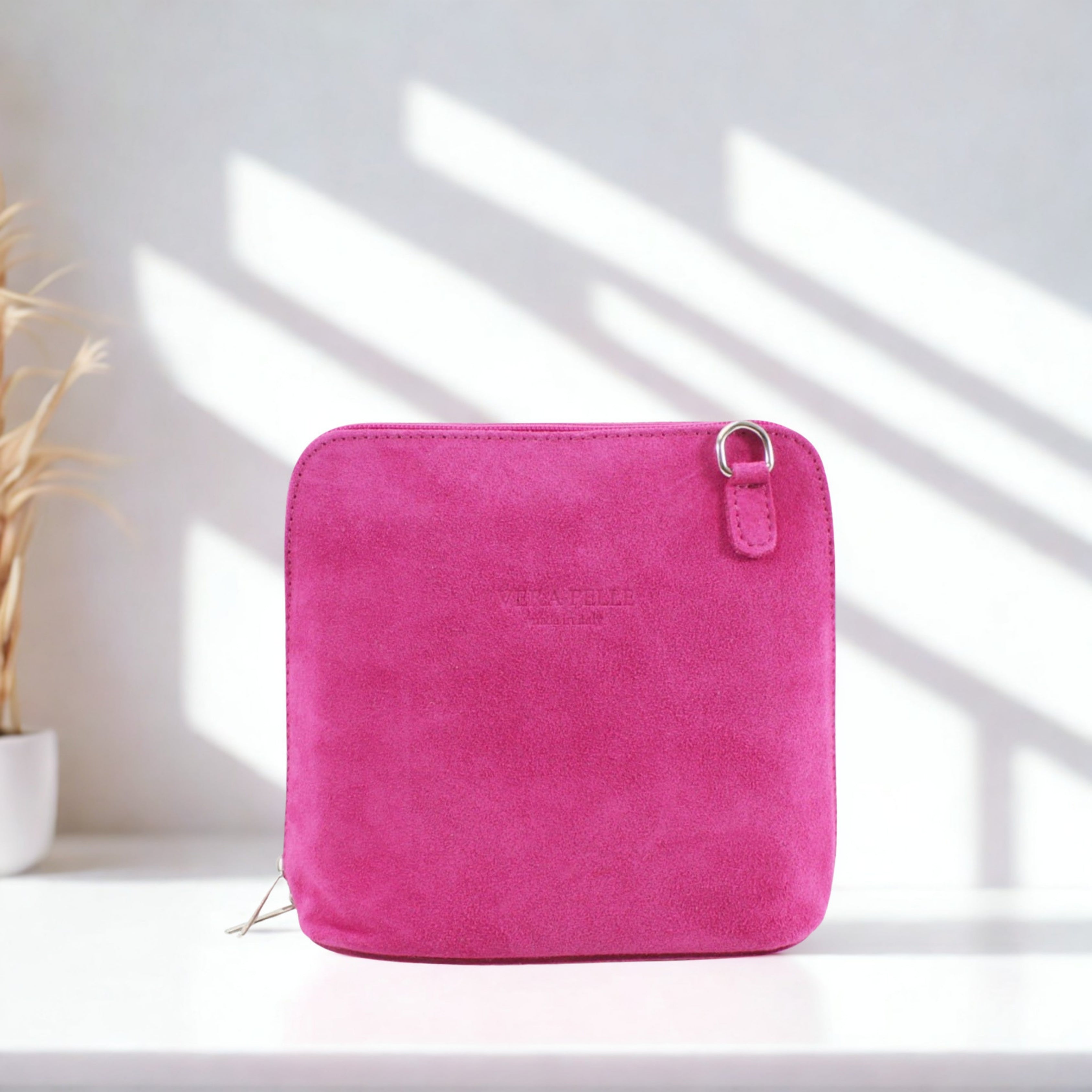 Suede Leather Small Square Bag