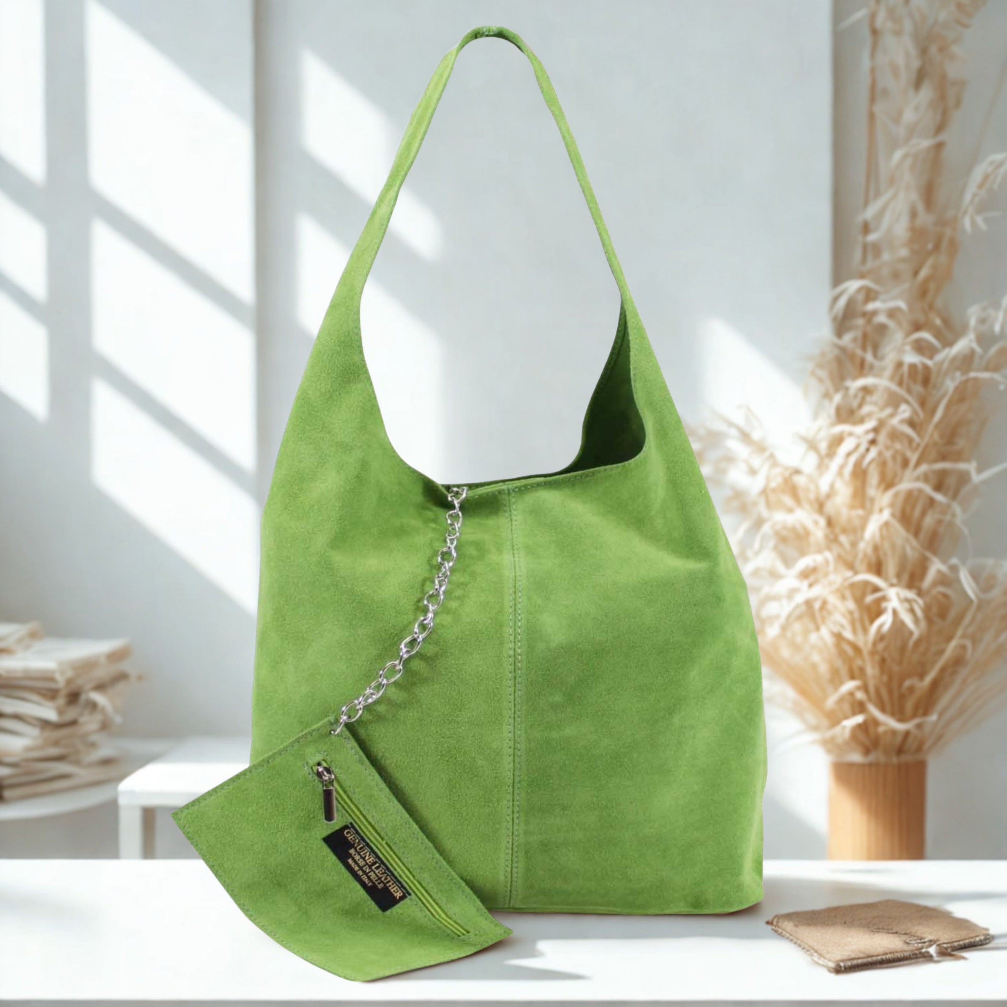 Italian Suede Shoulder Bag