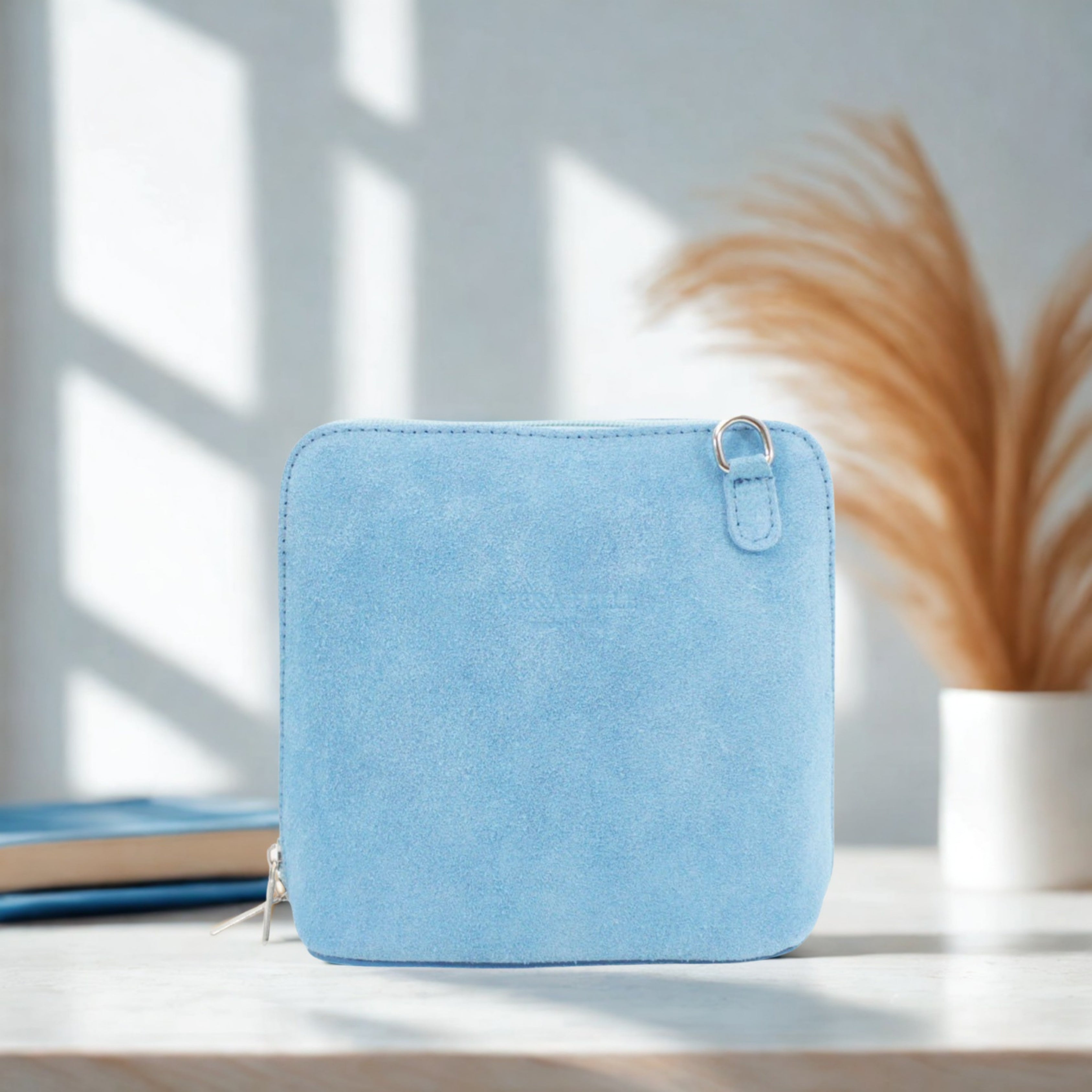 Suede Leather Small Square Bag
