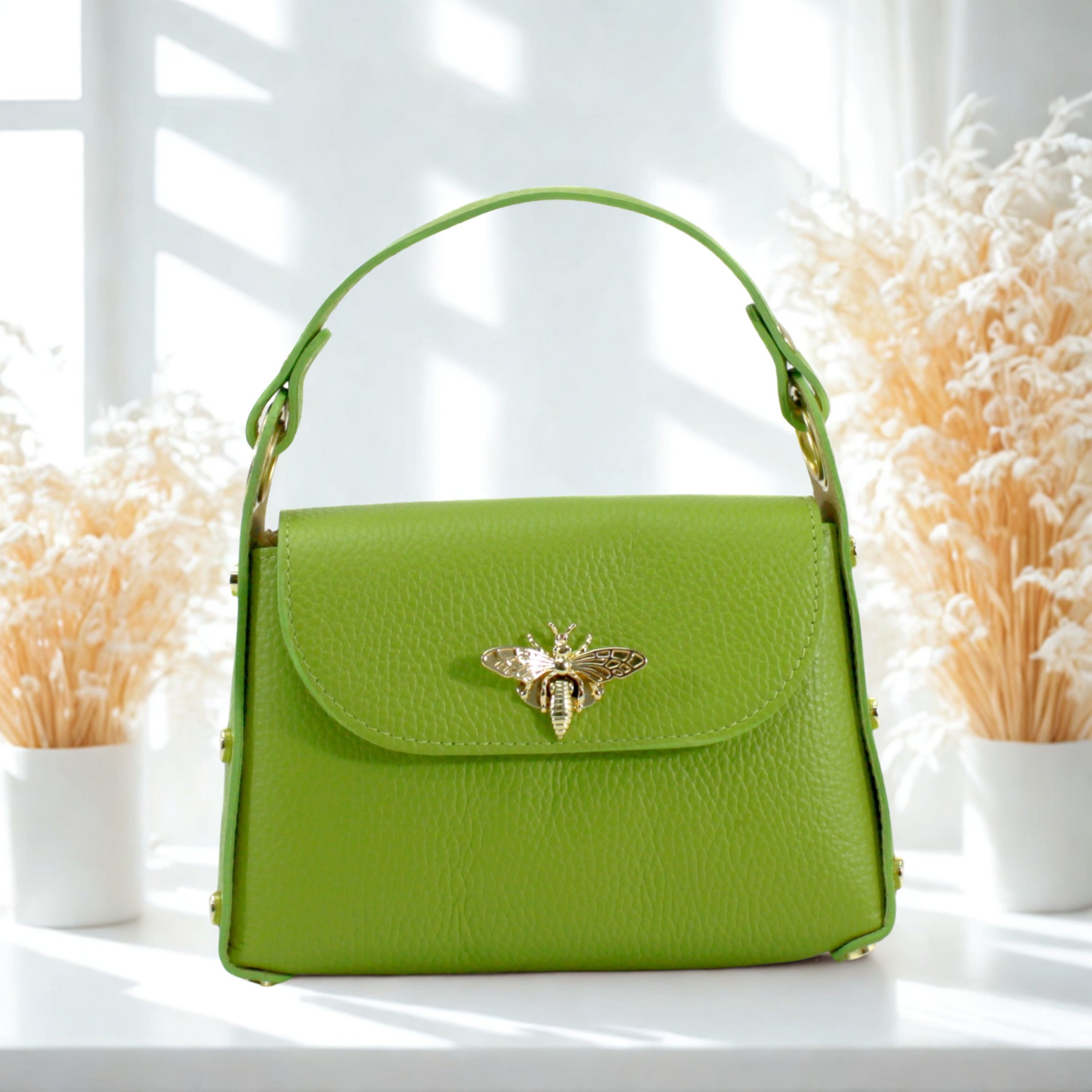 Leather Mini Bee Bag