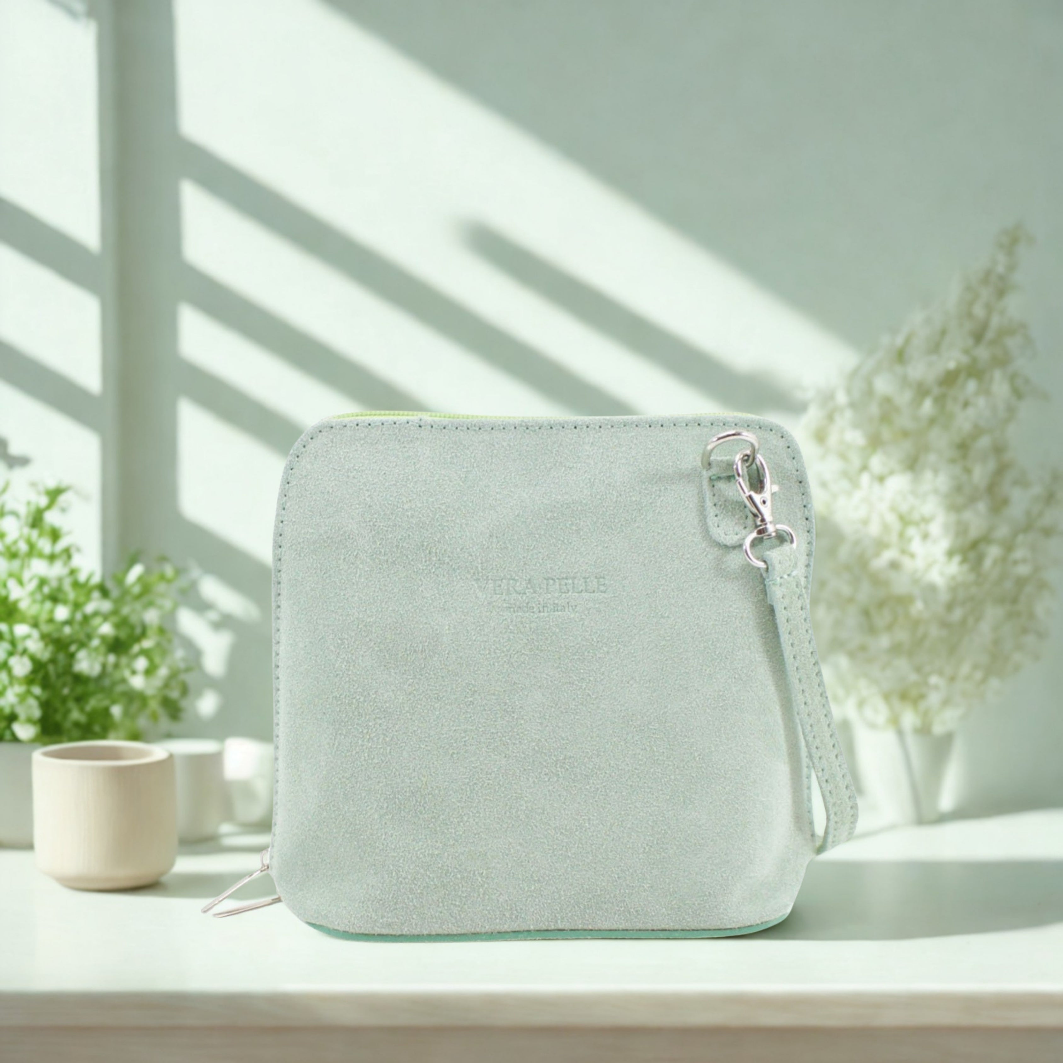 Suede Leather Small Square Bag